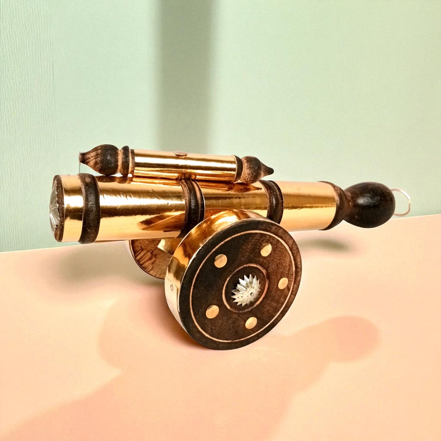 Cannon Showpiece | Vintage Cannon Model | Wooden Antique Decorative Figurine - for Table Decor, Home Decor and Gifts - 12 Inch - Apkamart