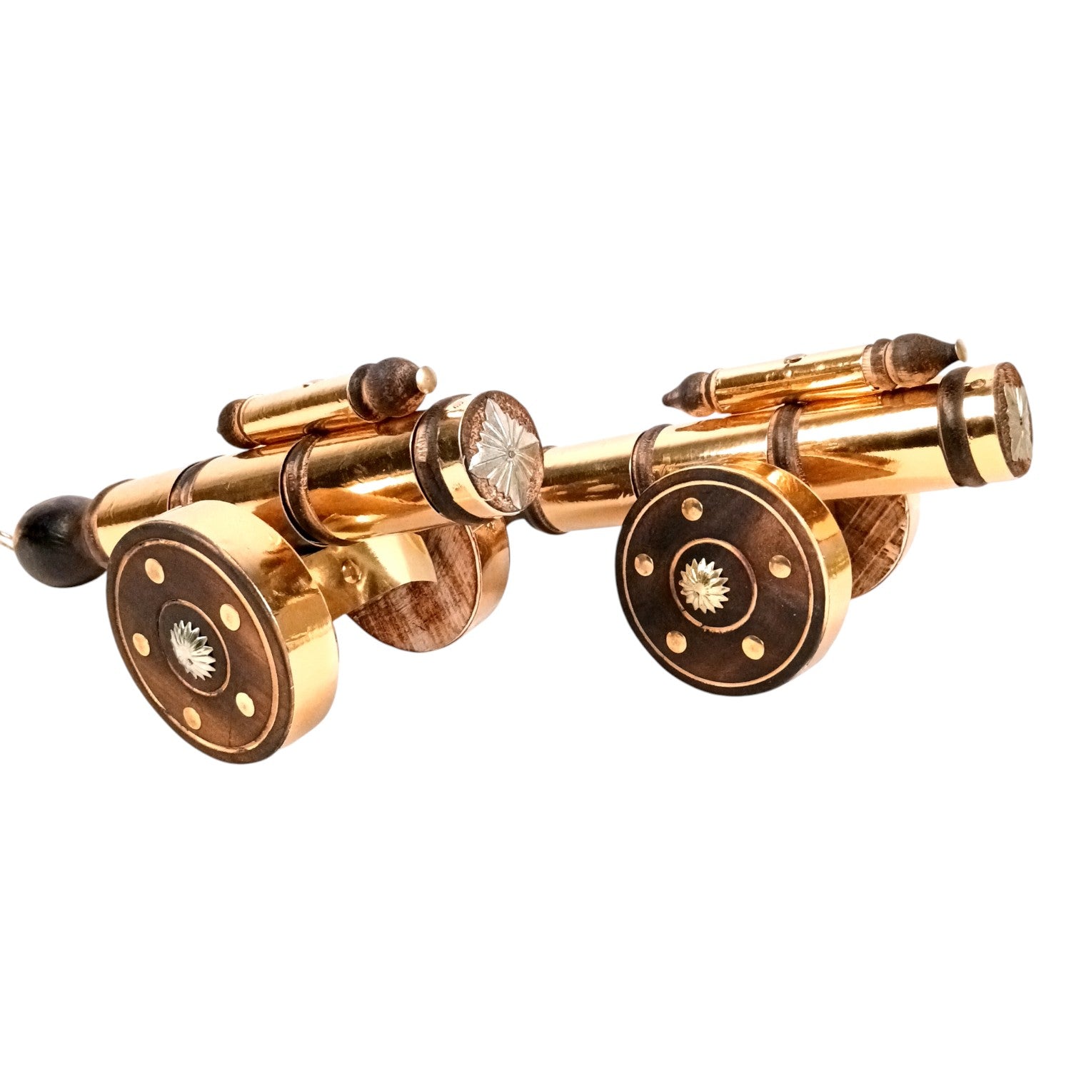 Cannon Showpiece | Vintage Cannon Model | Wooden Antique Decorative Figurine - for Table Decor, Home Decor and Gifts - 12 Inch (Pack Of 2) - Apkamart
