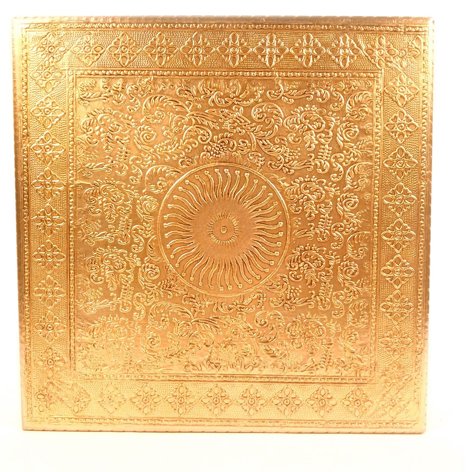 Puja Chowki Bajot | Brass Chauki Wooden - For Pooja, Temple, Home Decor & Sitting - 12 Inch - Apkamart #Style_Design 3