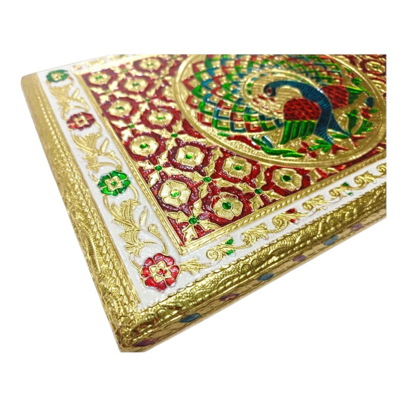Wooden Puja Peeta Chowki | Stool / Aasan for God Idols |Wooden Pooja Chowki Table - for Festivals, Home, living Room, Corner, Mandir Decoration & Gifts - 12 Inch - Apkamart