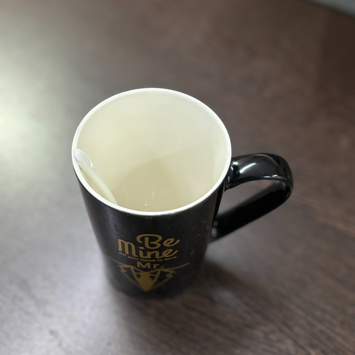 Coffee Mug With Spoon | Be Mine Design Tea Cup & Mug for Best Friend, Girls, Boys, Friends | Perfect Birthday, Anniversary & Valentine’s Day Gift - 400ml - Apkamart