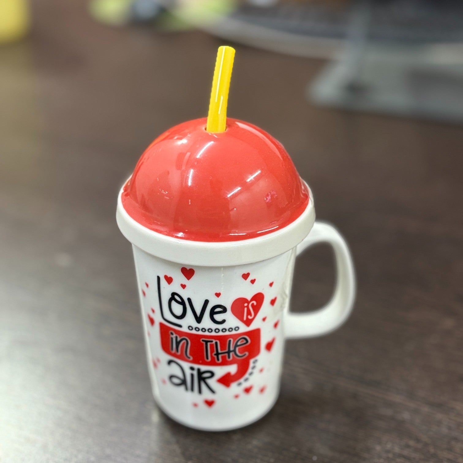 Coffee Mug with Straw | Stylish Ceramic Cup for Coffee, Milk & Juice | Modern Reusable Mug for Home, Office, Cafe | Eco-Friendly & Elegant Drinkware - 350ml - Apkamart