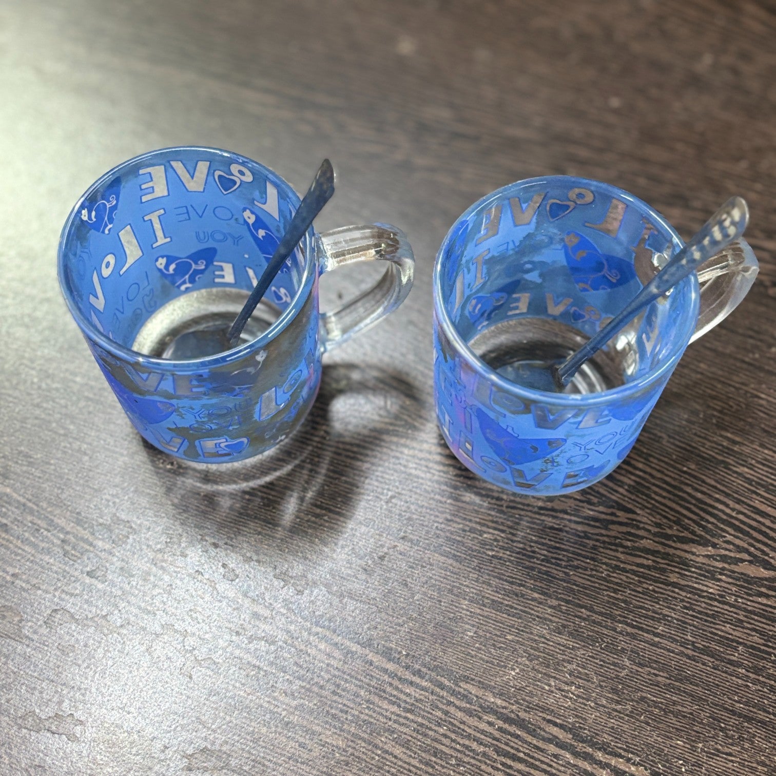 Coffee Mug with Spoon | Set of 2 Mugs With Spoons Glass Cup for Tea & Coffee | Heat-Resistant Mug for Home, Office & Café | Stylish Gift for Him & Her - 350ml - Apkamart