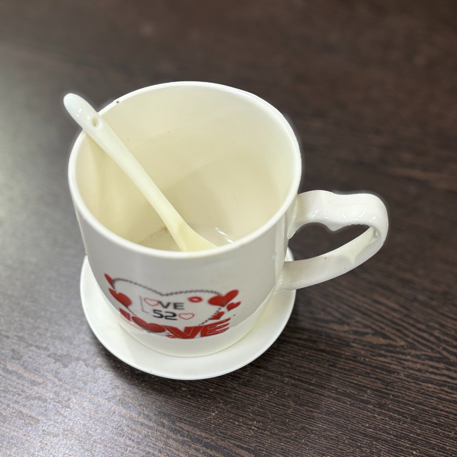 Coffee Mug with Spoon | Premium Stoneware Cup for Tea, Coffee & Hot Beverages | Elegant Mug for Home, Office & Gifting - 350ml - Apkamart