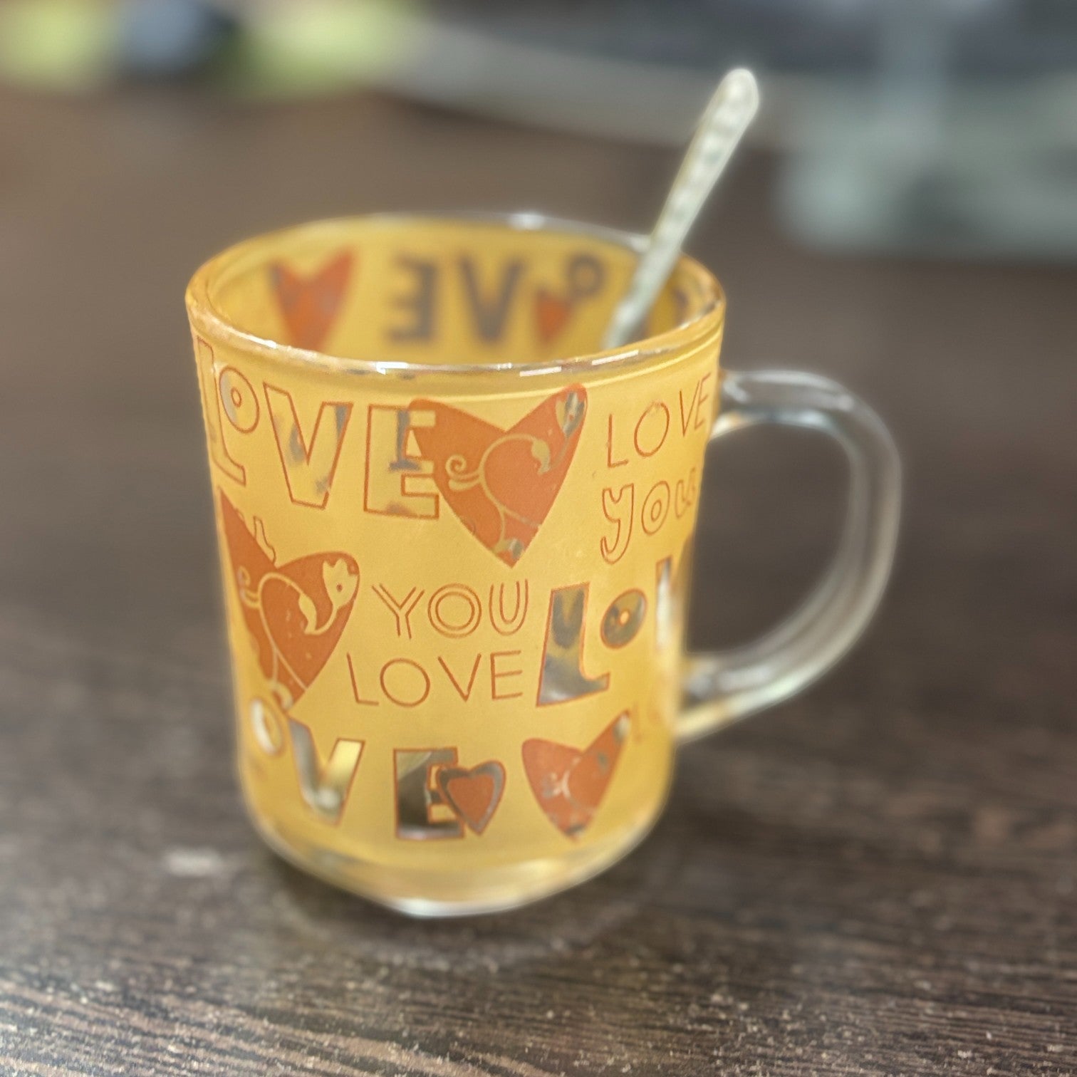 Coffee Mug with Spoon | Premium Transparent Glass Cup for Tea & Coffee | Heat-Resistant Mug for Home, Office & Cafe | Stylish Gift for Him & Her - 350ml - Apkamart