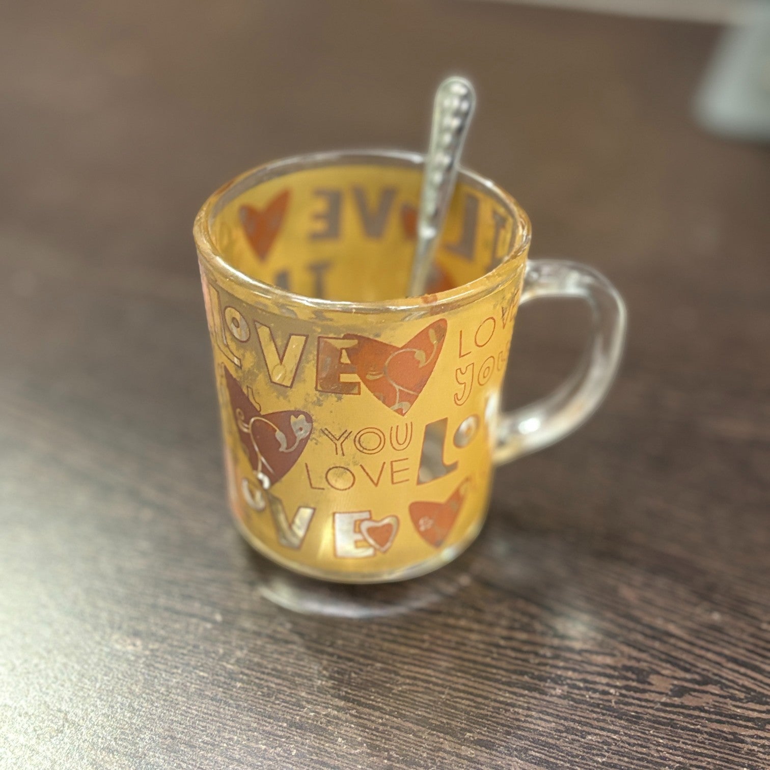 Coffee Mug with Spoon | Set of 2 Mugs With Spoons | Premium Transparent Glass Cup for Tea & Coffee | Heat-Resistant Mug for Home, Office & Cafe - 350ml (Set Of 2) - Apkamart