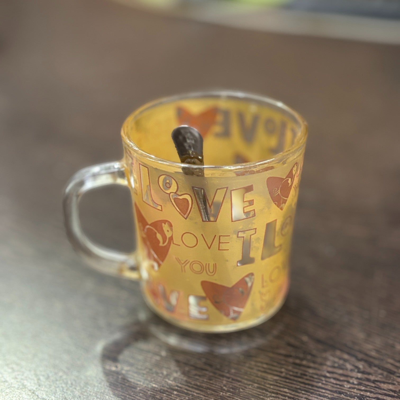 Coffee Mug with Spoon | Set of 2 Mugs With Spoons | Premium Transparent Glass Cup for Tea & Coffee | Heat-Resistant Mug for Home, Office & Cafe - 350ml (Set Of 2) - Apkamart