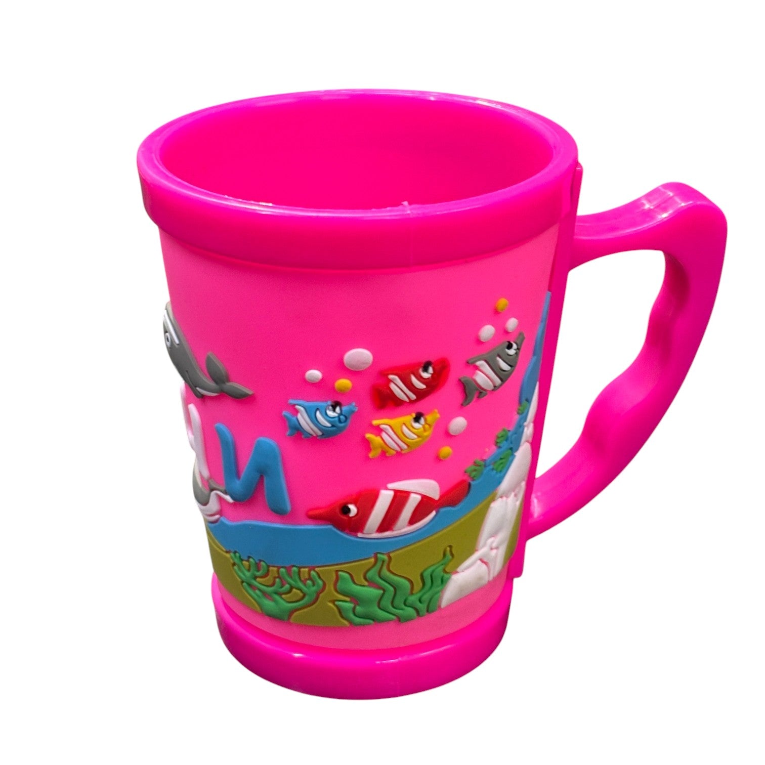 Coffee Mug For Kids | Cute Plastic Mug for Milk & Shakes | Cartoon Design Mug for Kids | Reusable Drinking Cup for School, Home, Birthday & Return Gifts - 300ml - Apkamart