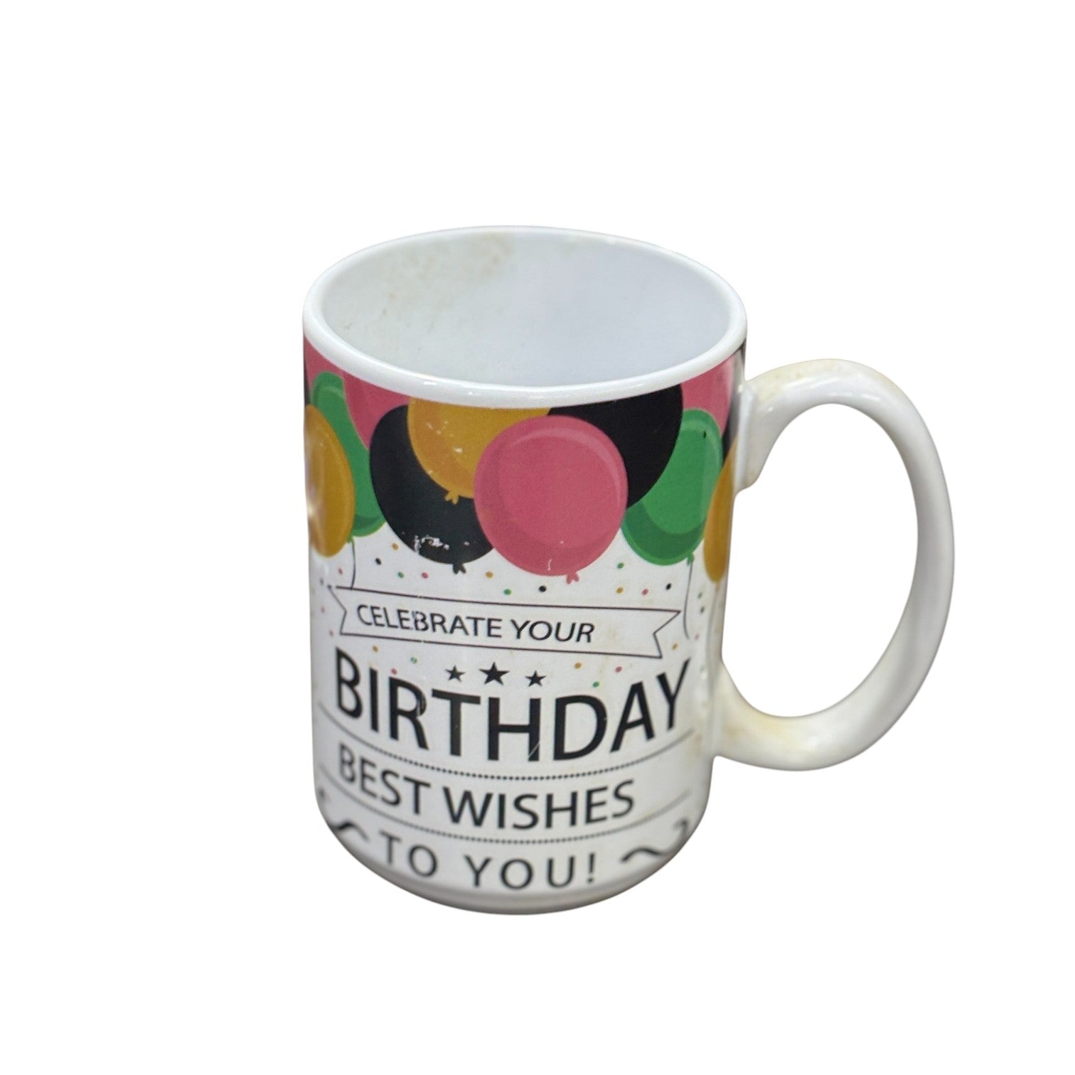 Ceramic Coffee Mug | Birthday Whises | Premium Handcrafted Mug for Tea, Coffee & Milk | Stylish & Durable Ceramic Cup for Office, Home & Gifting - 400ml - Apkamart