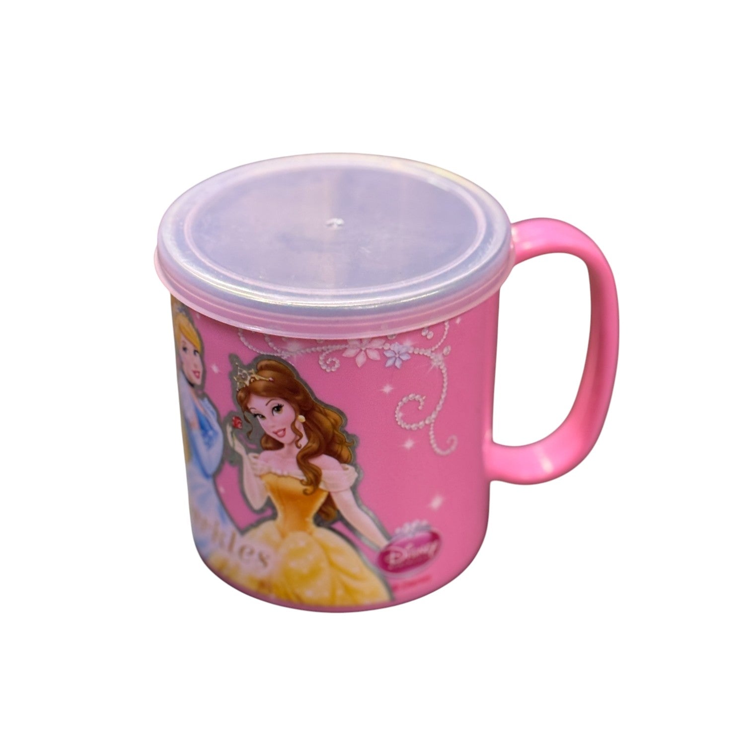 Coffee Mug With Lid | Cute Plastic Mug With Steel Inside | Cartoon Design Mug for Kids | Reusable Drinking Cup for School, Home, Birthday & Return Gifts - 300ml - Apkamart
