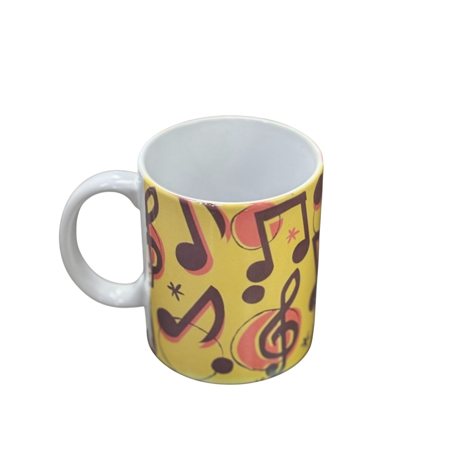 Ceramic Coffee Mug |Music Design | Premium Handcrafted Mug for Tea, Coffee & Milk | Stylish & Durable Ceramic Cup for Office, Home & Gifting - 350ml - Apkamart