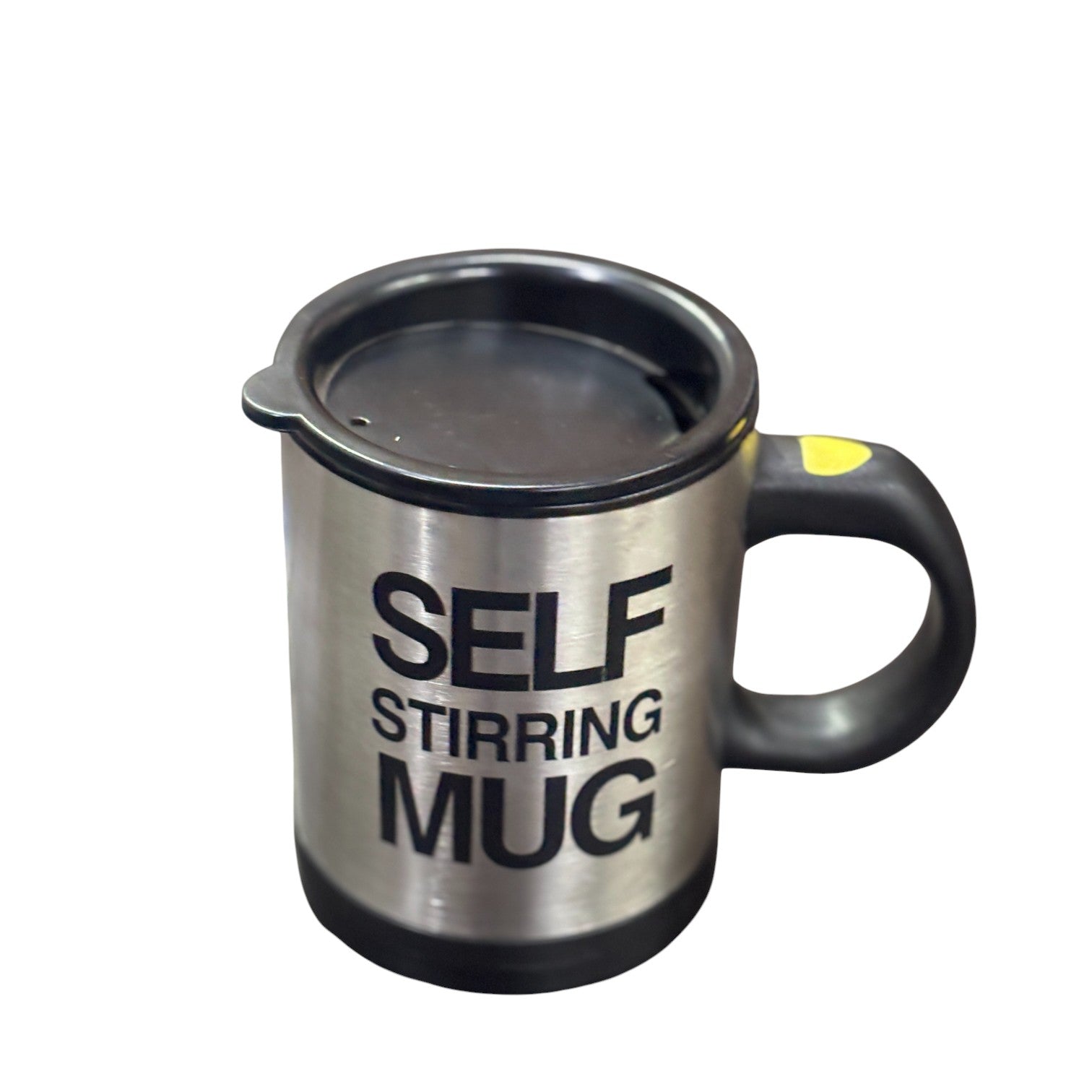 Self-Stirring Coffee Mug with Lid | Automatic Mixing Mug with Battery Operation | Portable Stainless Steel Mug for Coffee, Milk & Beverages – Spill-Proof - 400ml - Apkamart