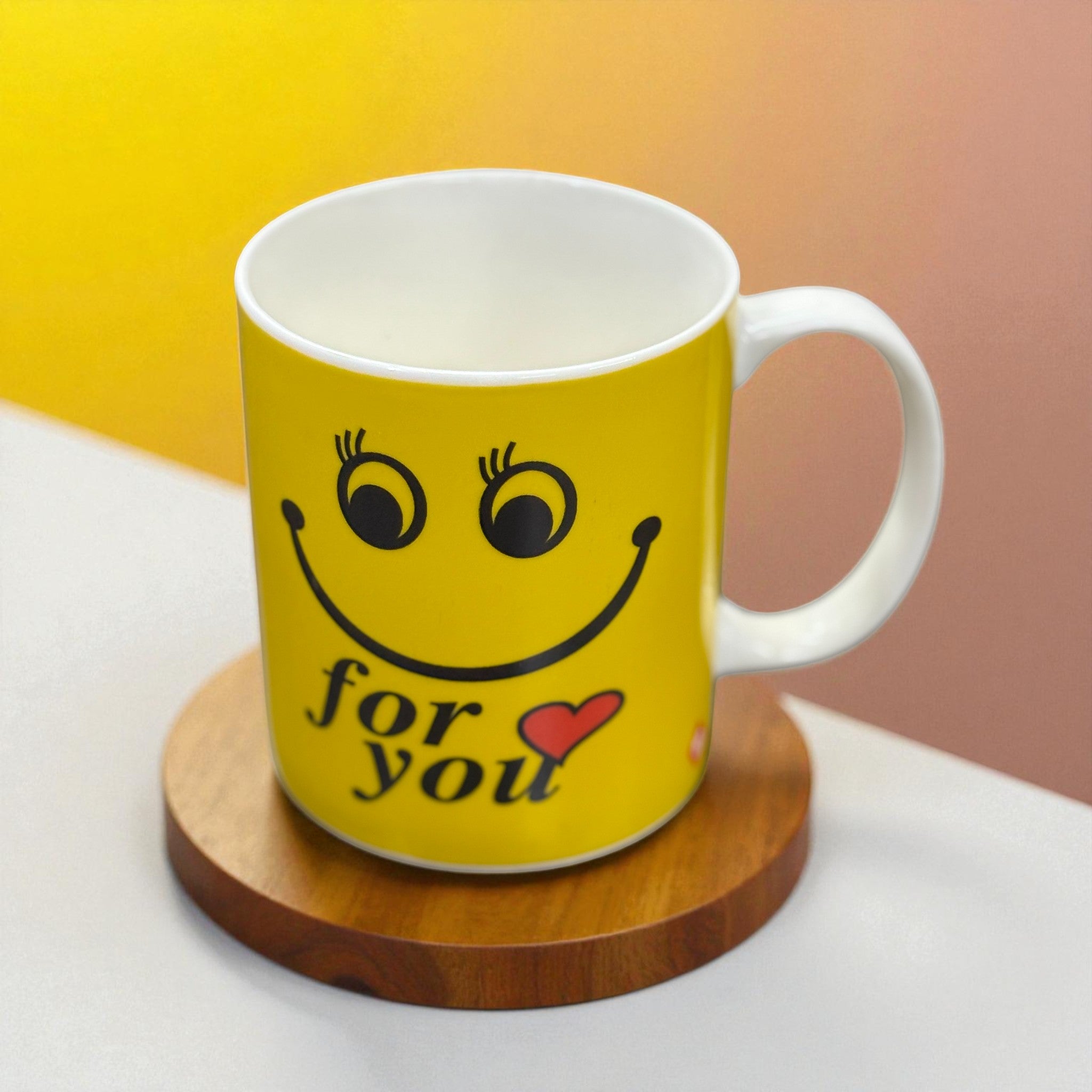 Ceramic Coffee Mug | For You Design | Premium Handcrafted Mug for Tea, Coffee & Milk | Stylish & Durable Ceramic Cup for Office, Home & Gifting - 350ml - Apkamart