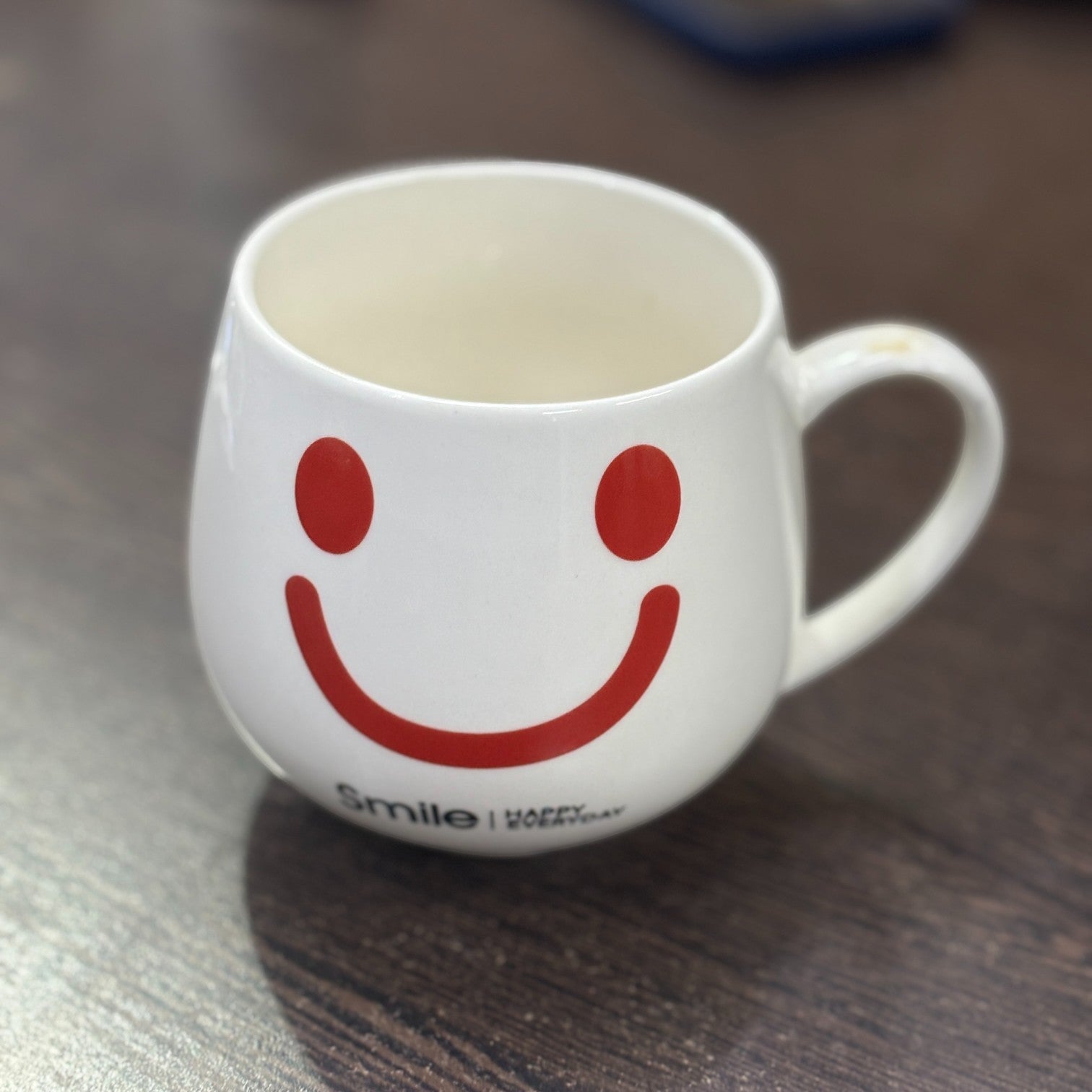 Ceramic Coffee Mug | Smile Design | Premium Handcrafted Mug for Tea, Coffee & Milk | Stylish & Durable Ceramic Cup for Office, Home & Gifting - 350ml - Apkamart