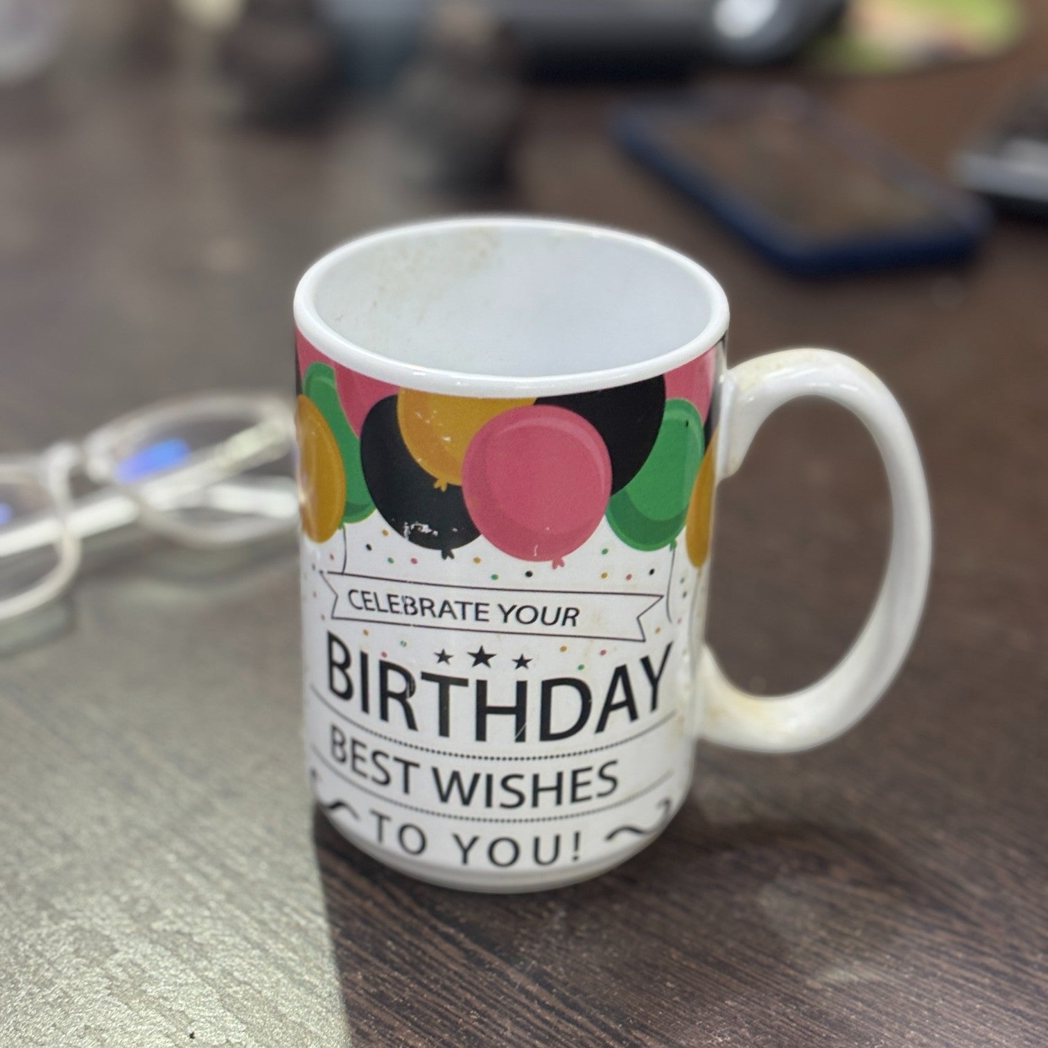 Ceramic Coffee Mug | Birthday Whises | Premium Handcrafted Mug for Tea, Coffee & Milk | Stylish & Durable Ceramic Cup for Office, Home & Gifting - 400ml - Apkamart