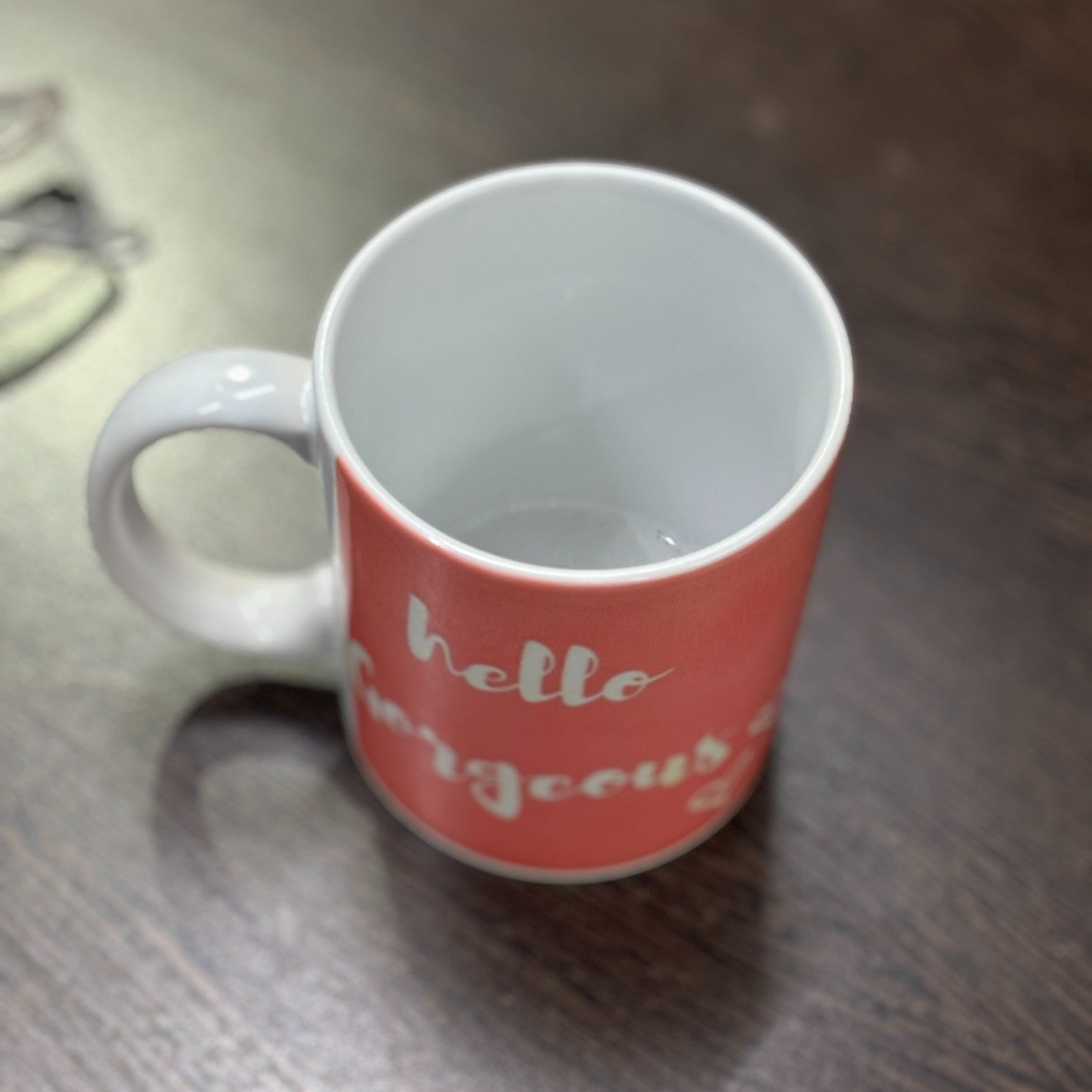 Ceramic Coffee Mug | Hello Gorgeous | Premium Handcrafted Mug for Tea, Coffee & Milk | Stylish & Durable Ceramic Cup for Office, Home & Gifting - 350ml - Apkamart