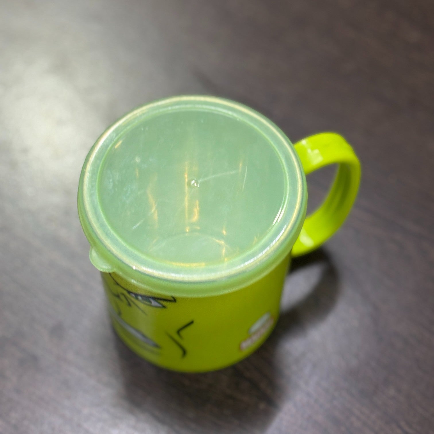 Coffee Mug With Lid | Cute Plastic Mug for Milk & Shakes | Cartoon Design Mug for Kids | Reusable Drinking Cup for School, Home, Birthday & Return Gifts - 300ml - Apkamart