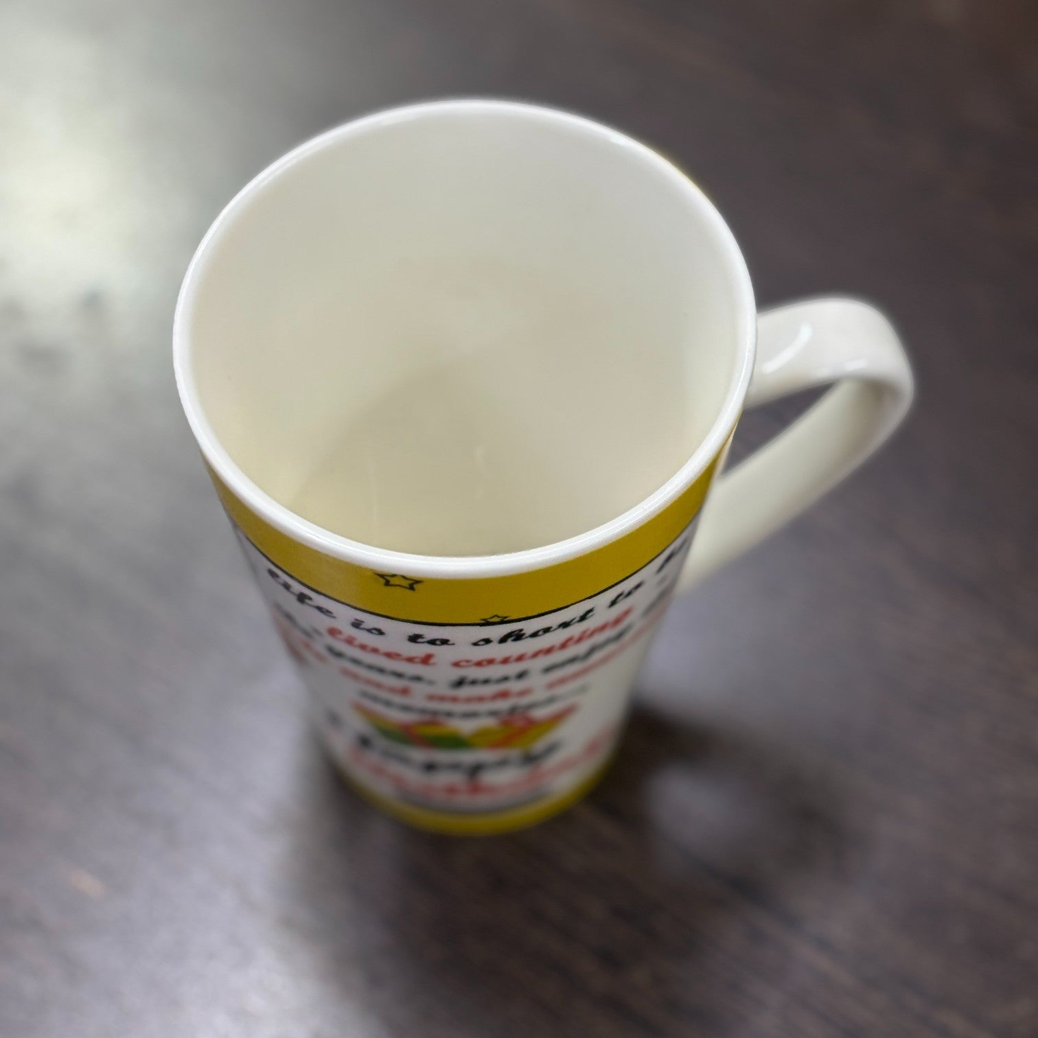 Coffee Mug Happy Birthday Design | Premium Handcrafted Mug for Tea, Coffee & Milk | Stylish & Durable Ceramic Cup for Office, Home & Gifting - 400ml - Apkamart