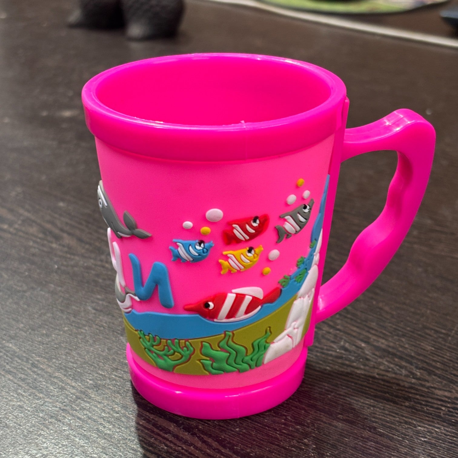 Coffee Mug For Kids | Cute Plastic Mug for Milk & Shakes | Cartoon Design Mug for Kids | Reusable Drinking Cup for School, Home, Birthday & Return Gifts - 300ml - Apkamart