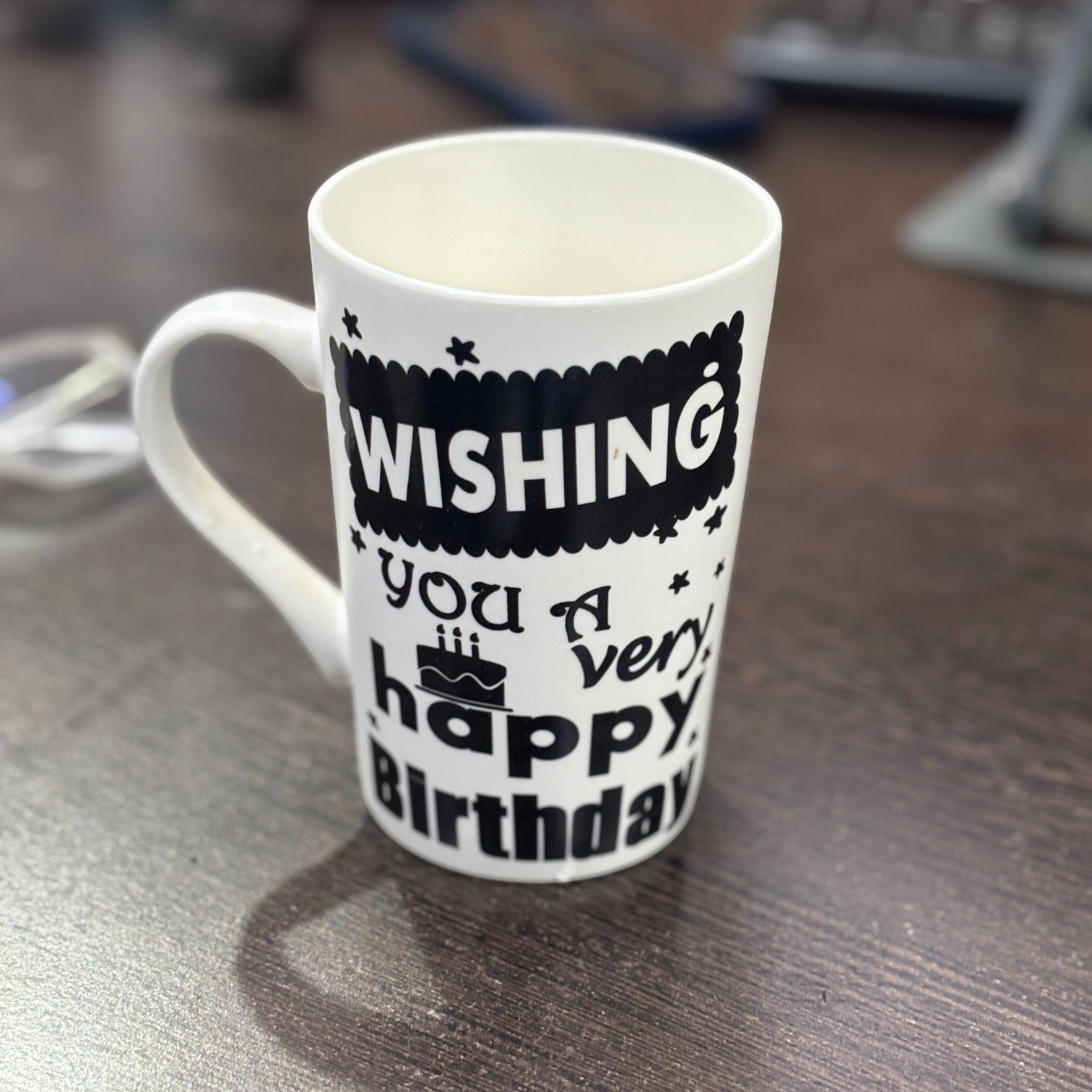 Coffee Mug | Premium Happy Birthday Design Mug for Tea, Coffee & Milk | Stylish & Durable Ceramic Cup for Office, Home & Gifting - 400ml - Apkamart