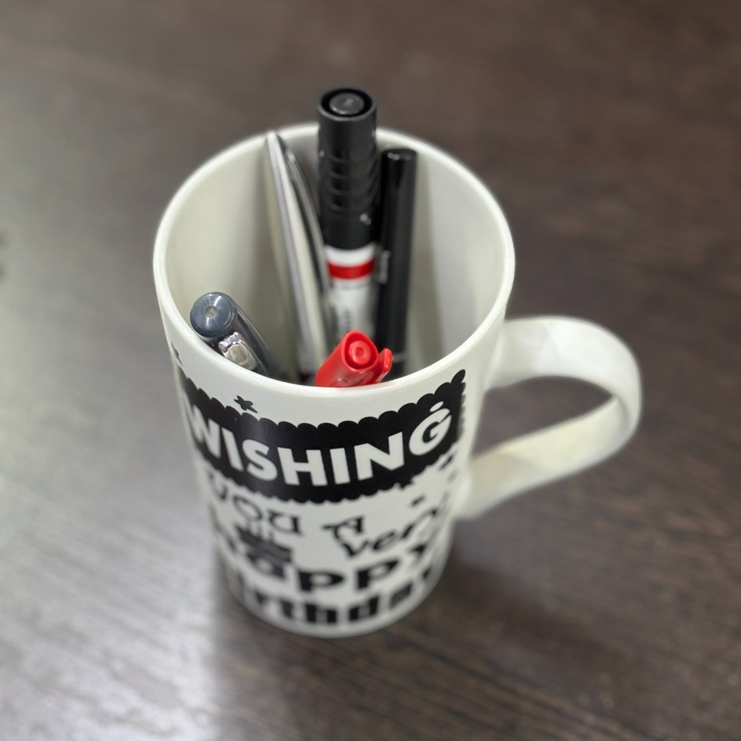 Coffee Mug | Premium Happy Birthday Design Mug for Tea, Coffee & Milk | Stylish & Durable Ceramic Cup for Office, Home & Gifting - 400ml - Apkamart