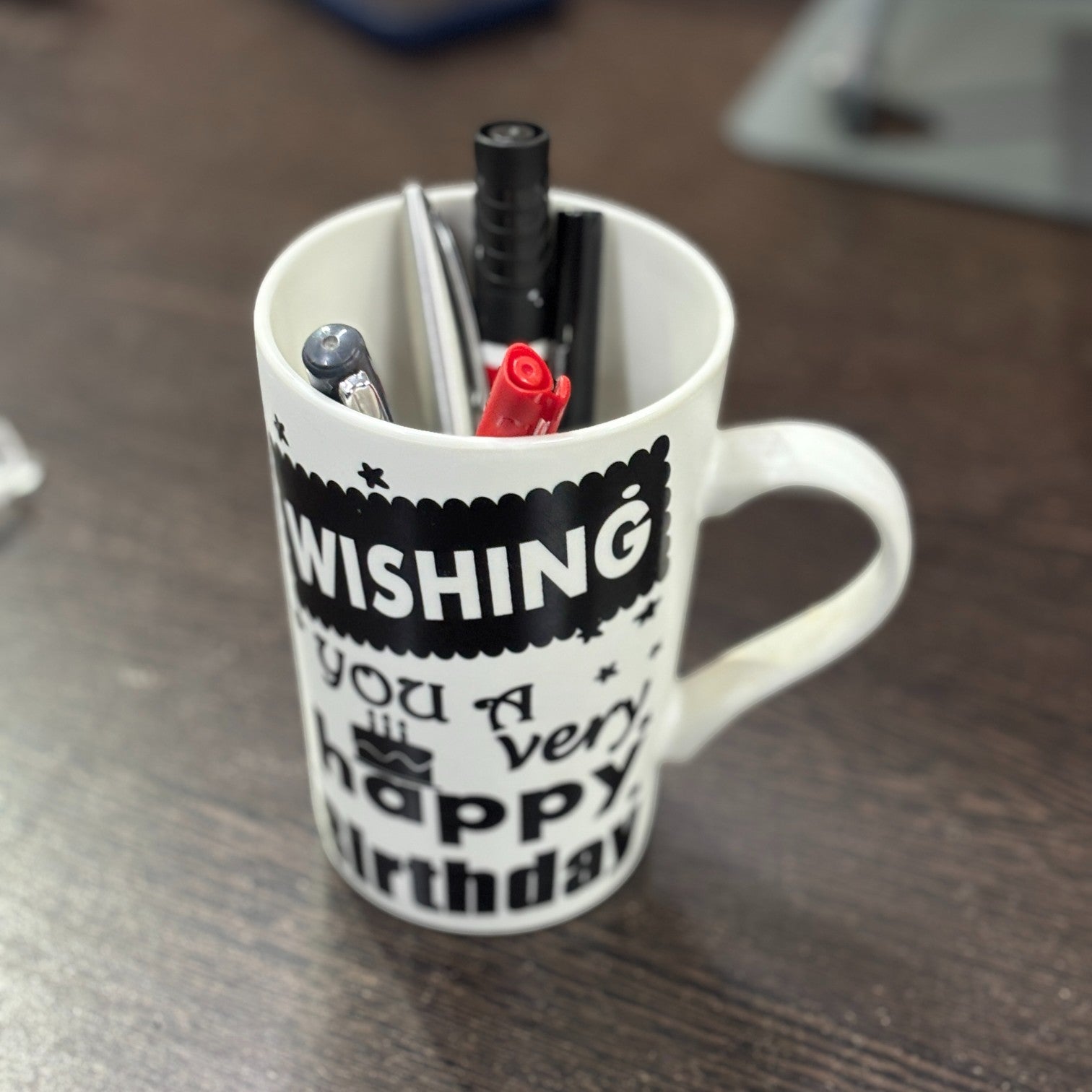 Coffee Mug | Premium Happy Birthday Design Mug for Tea, Coffee & Milk | Stylish & Durable Ceramic Cup for Office, Home & Gifting - 400ml - Apkamart