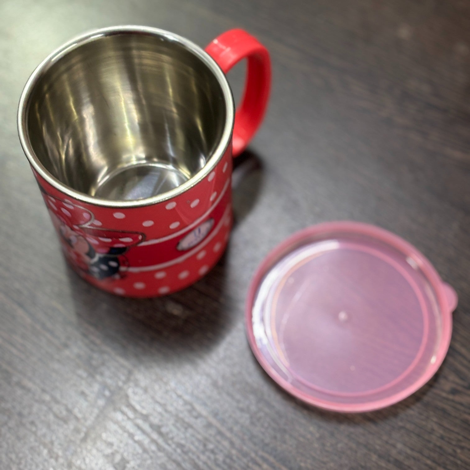 Coffee Mug | Cute Plastic Mug for Milk, Water & Shakes | Steel for Kids | Reusable Drinking Cup for School, Home, Birthday & Return Gifts - 300ml - Apkamart