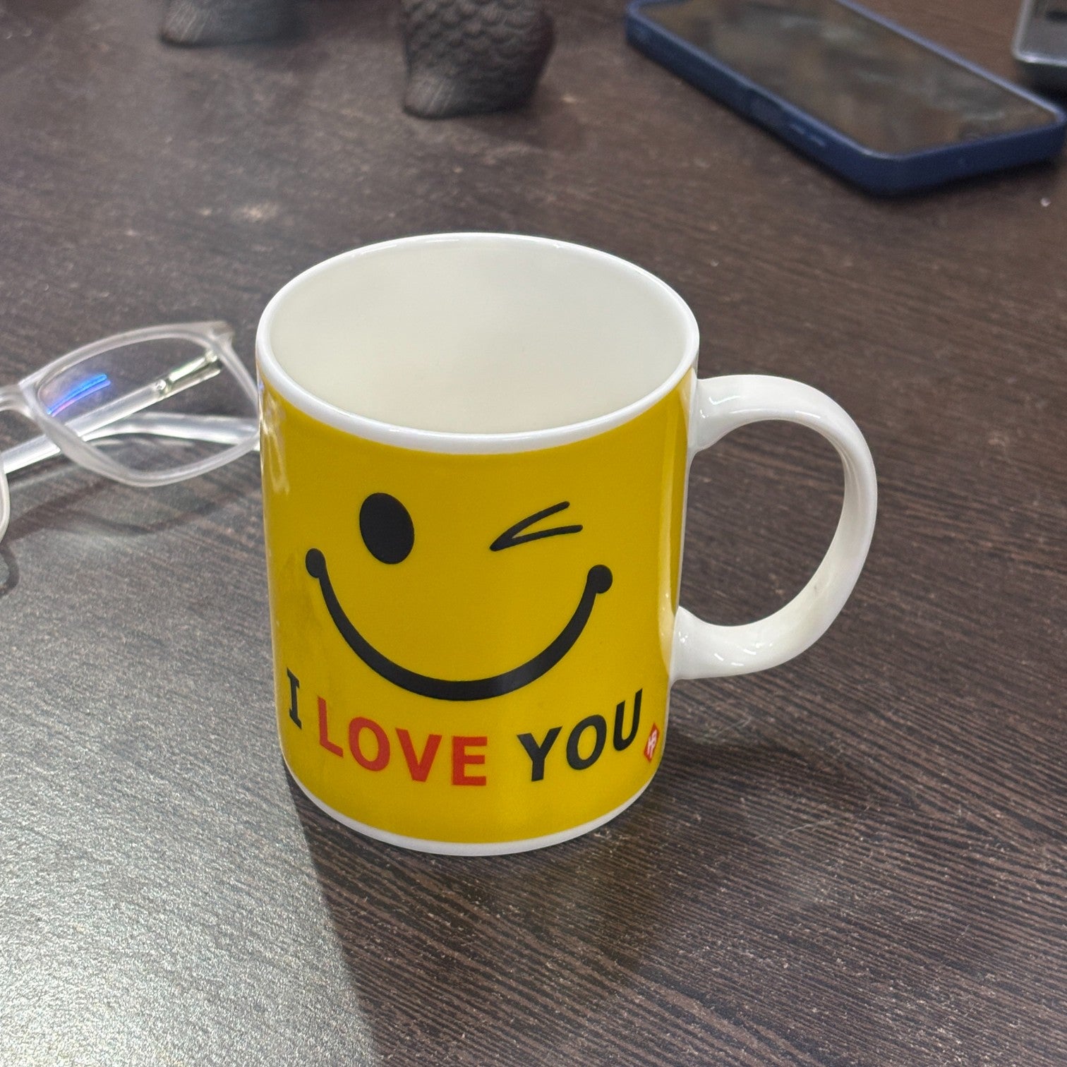 Ceramic Coffee Mug | Love You Design | Premium Handcrafted Mug for Tea, Coffee & Milk | Stylish & Durable Ceramic Cup for Office, Home & Gifting - 350ml - Apkamart