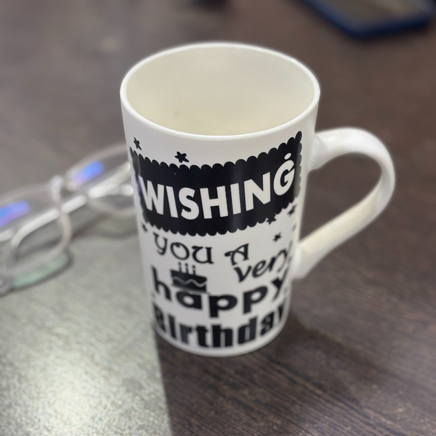 Coffee Mug | Premium Happy Birthday Design Mug for Tea, Coffee & Milk | Stylish & Durable Ceramic Cup for Office, Home & Gifting - 400ml - Apkamart