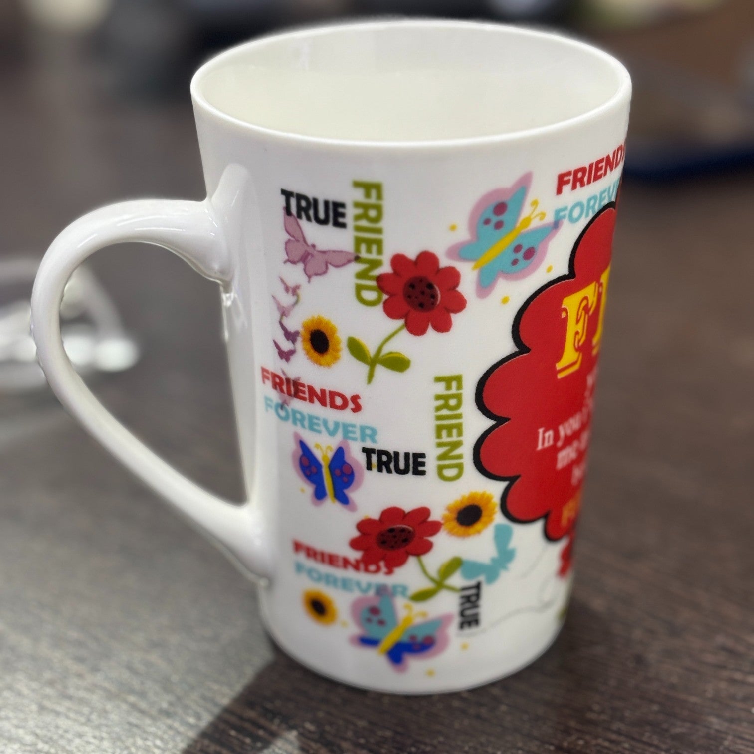 Ceramic Coffee Mug Friends Design | Premium Handcrafted Mug for Tea, Coffee & Milk | Stylish & Durable Ceramic Cup for Office, Home & Gifting - 400ml - Apkamart