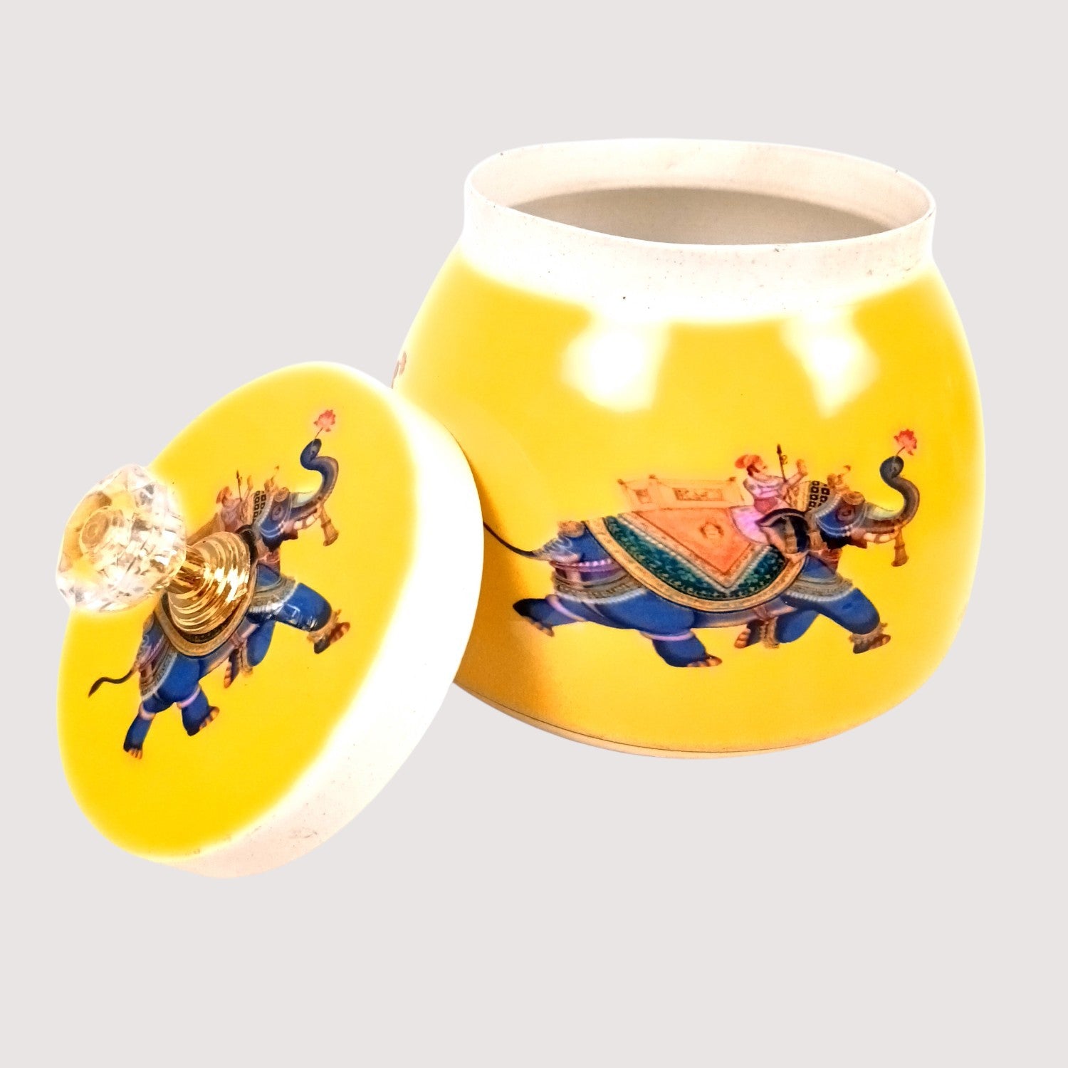 Serving Bowl with Tray | Elephant Handicraft Container | Decorative Showpiece Bowl for Home & Kitchen | Diwali Gift | Traditional Indian Decor - 10 Inch - Apkamart