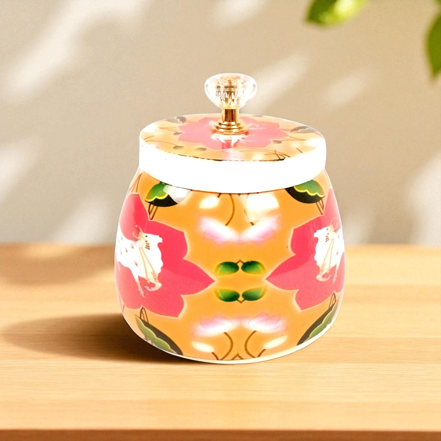 Pichvai Art Serving Bowl | Handicraft Multiuse Container | Decorative Kitchen & Home Showpiece | Diwali Gift | Premium Handcrafted Bowl for Gifting & Serving - 4 Inch - Apkamart
