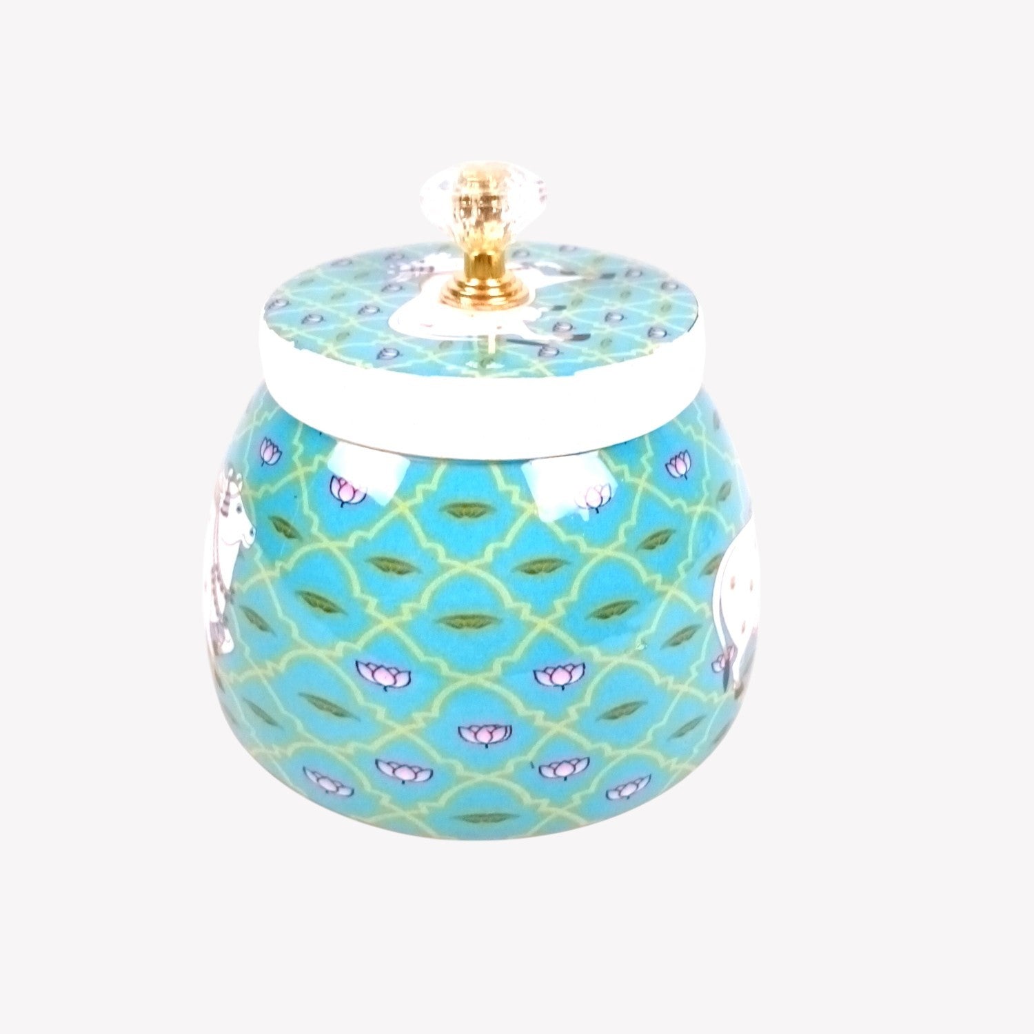 Pichvai Art Green Serving Bowl | Handicraft Multiuse Container | Decorative Kitchen & Home Showpiece | Diwali Gift | Premium Bowl for Gifting & Serving - 4 Inch - Apkamart