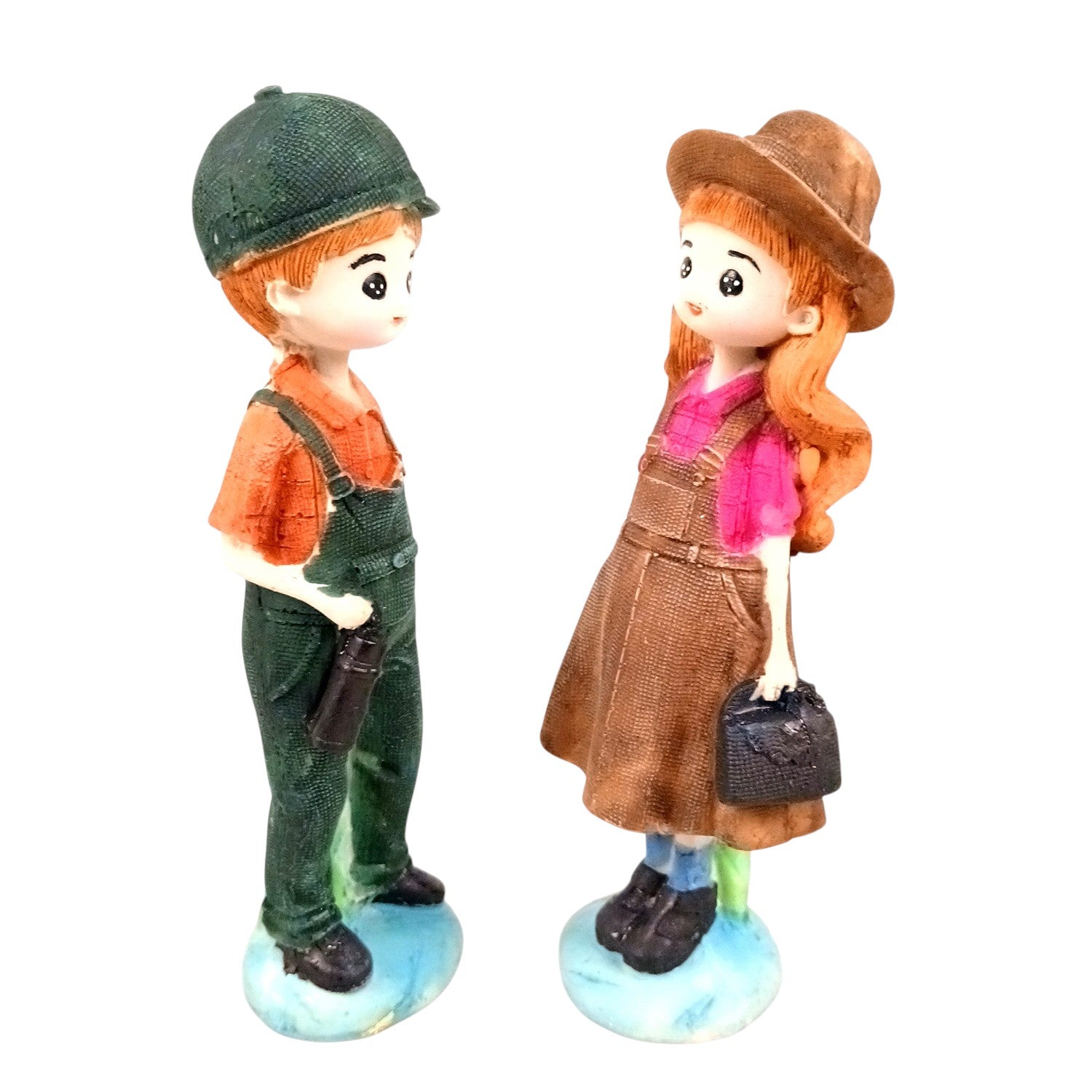 Romantic Couple Showpiece Set | Love Figurine Decorative Sculpture for Home Decor & Living Room | Romantic Figurine for Living Room, Bedroom & Gifting - 7 Inch (Set of 2) - Apkamart