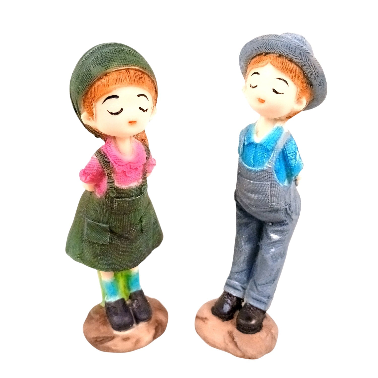 Romantic Couple Showpiece Set | Love Figurine Decorative Sculpture for Home Decor & Living Room | Valentine, Anniversary & Wedding Gift for Her & Him - 7 Inch (Set Of 2) - Apkamart