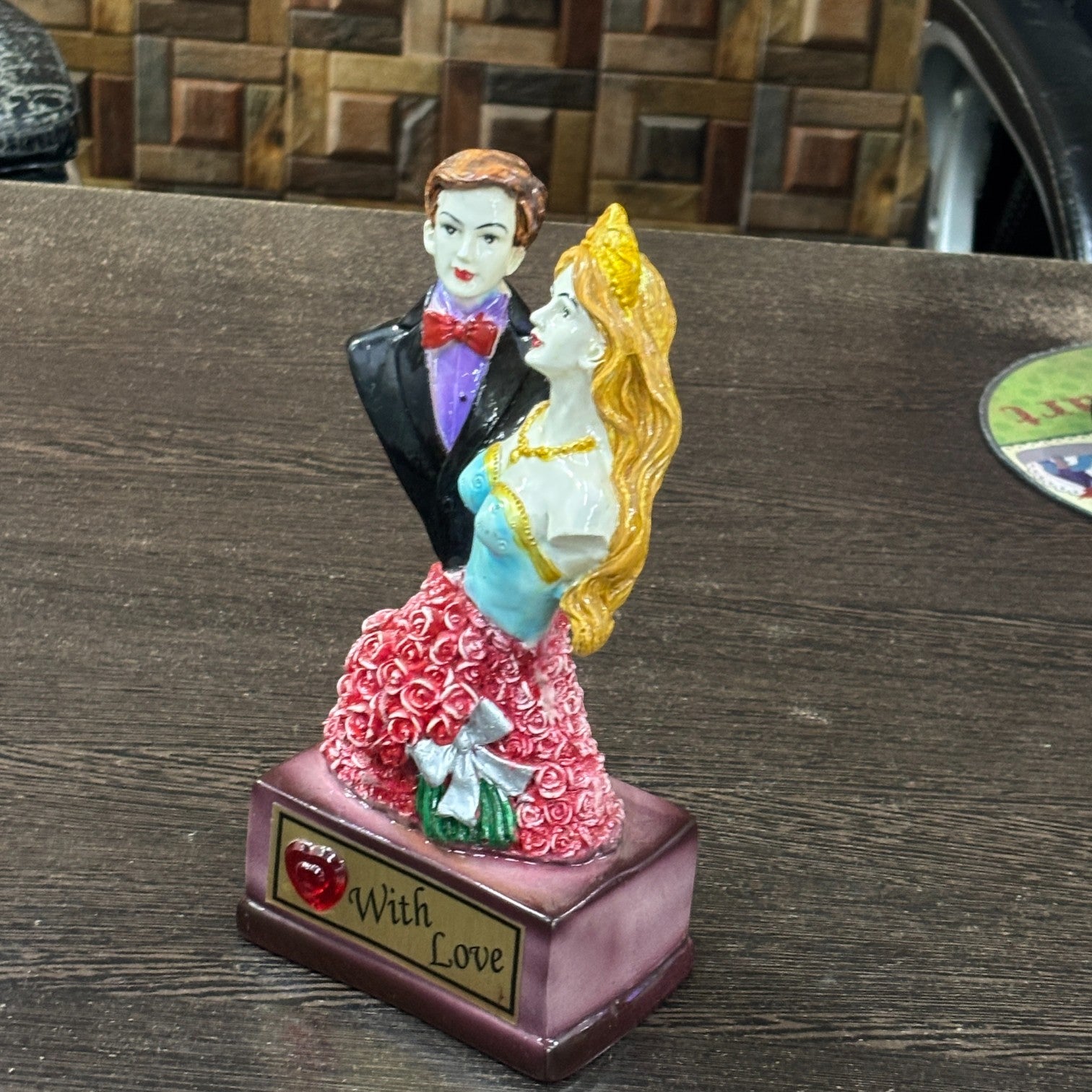 Romantic Couple Showpiece | Love Figurine for Home Decor | Elegant Sculpture for Bedroom, Living Room & Gift for Anniversary, Wedding or Valentine’s Day - 10 Inch - Apkamart