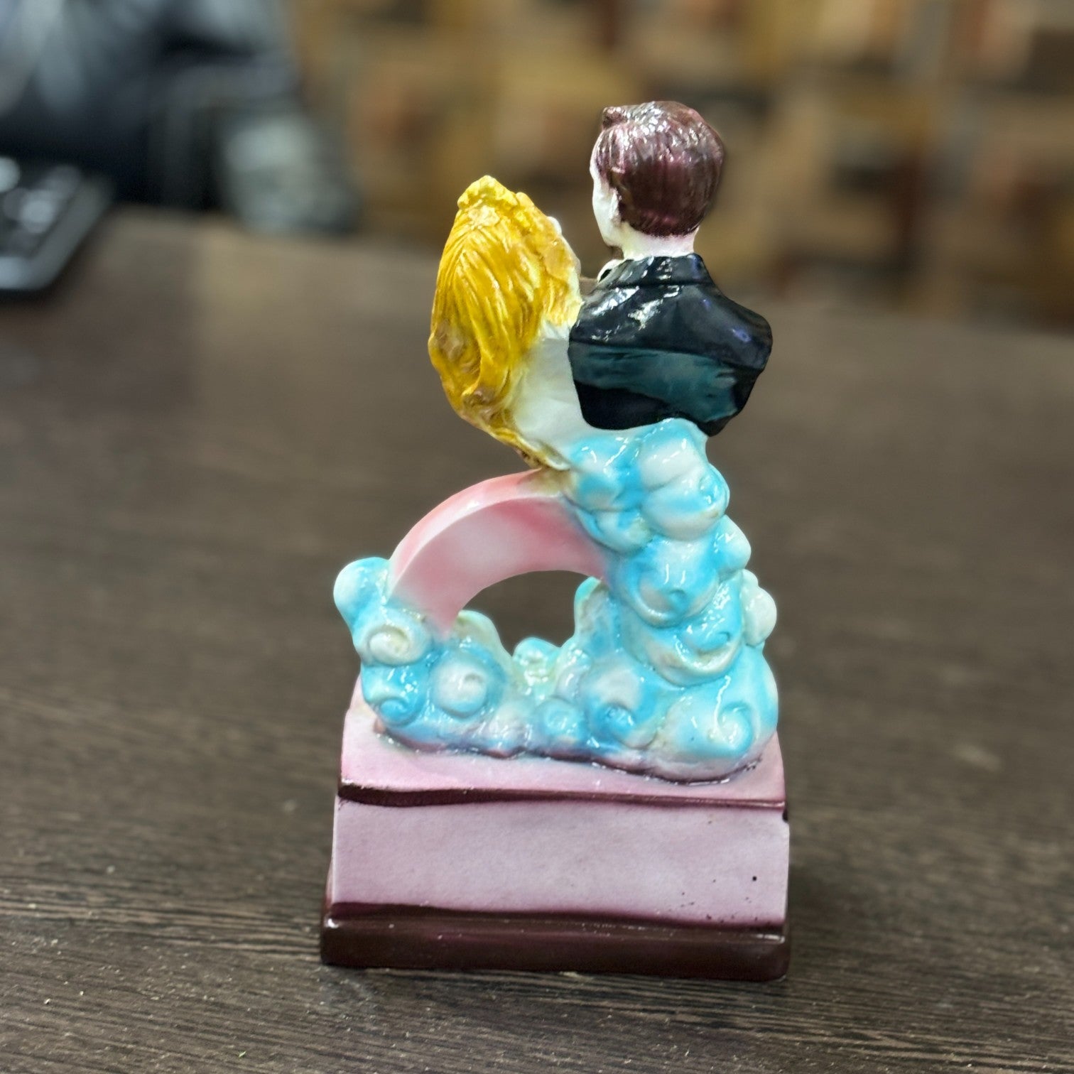 Couple Showpiece | Romantic Love Sculpture | Elegant Home Decor Gift for Living Room, Bedroom, Anniversary & Valentine’s Day - 9 Inch  - Apkamart