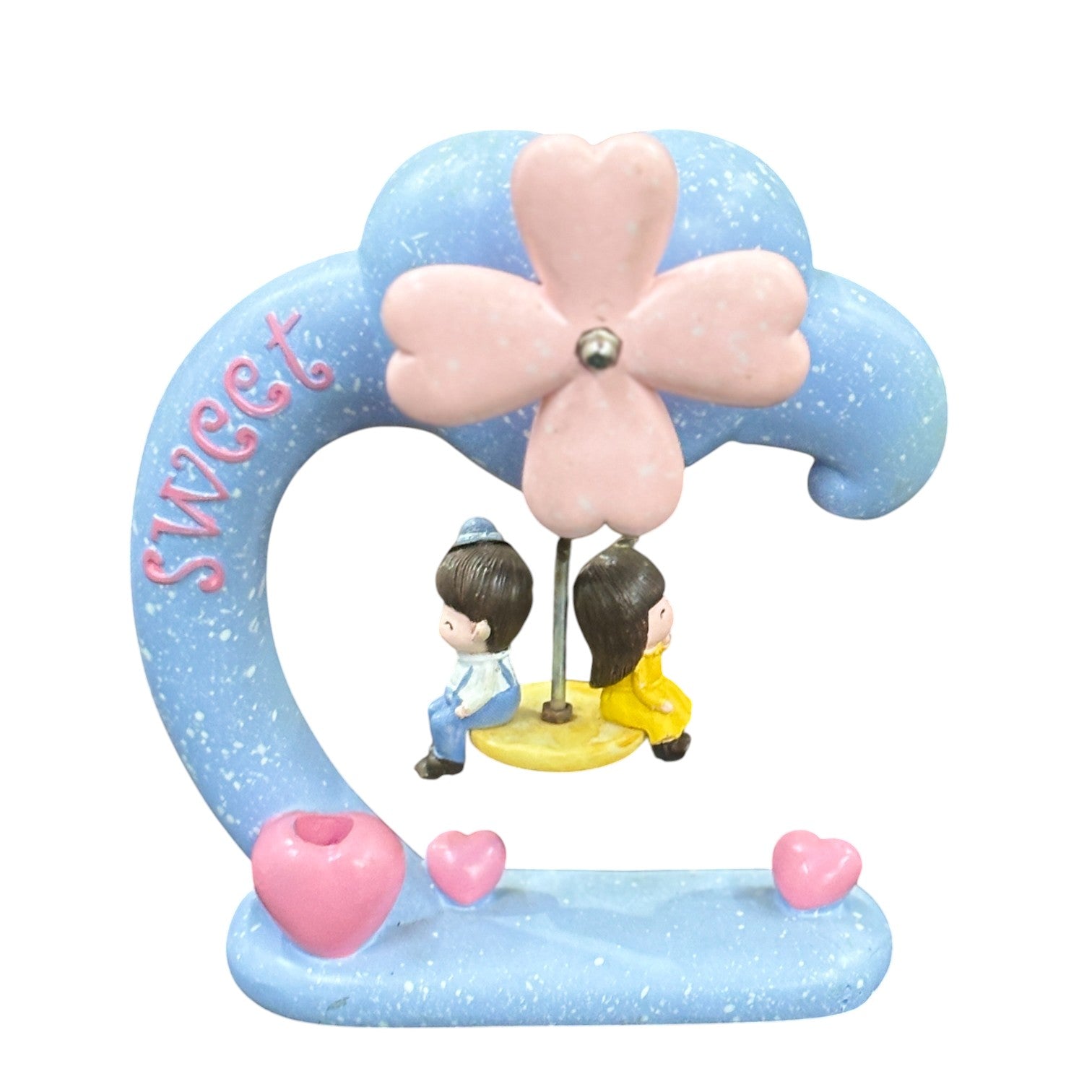 Couple Showpiece | Romantic Love Figurine for Home, Bedroom & Living Room Decor | Decorative Resin Couple Statue for Valentine, Anniversary & Gifting - 7 Inch - Apkamart