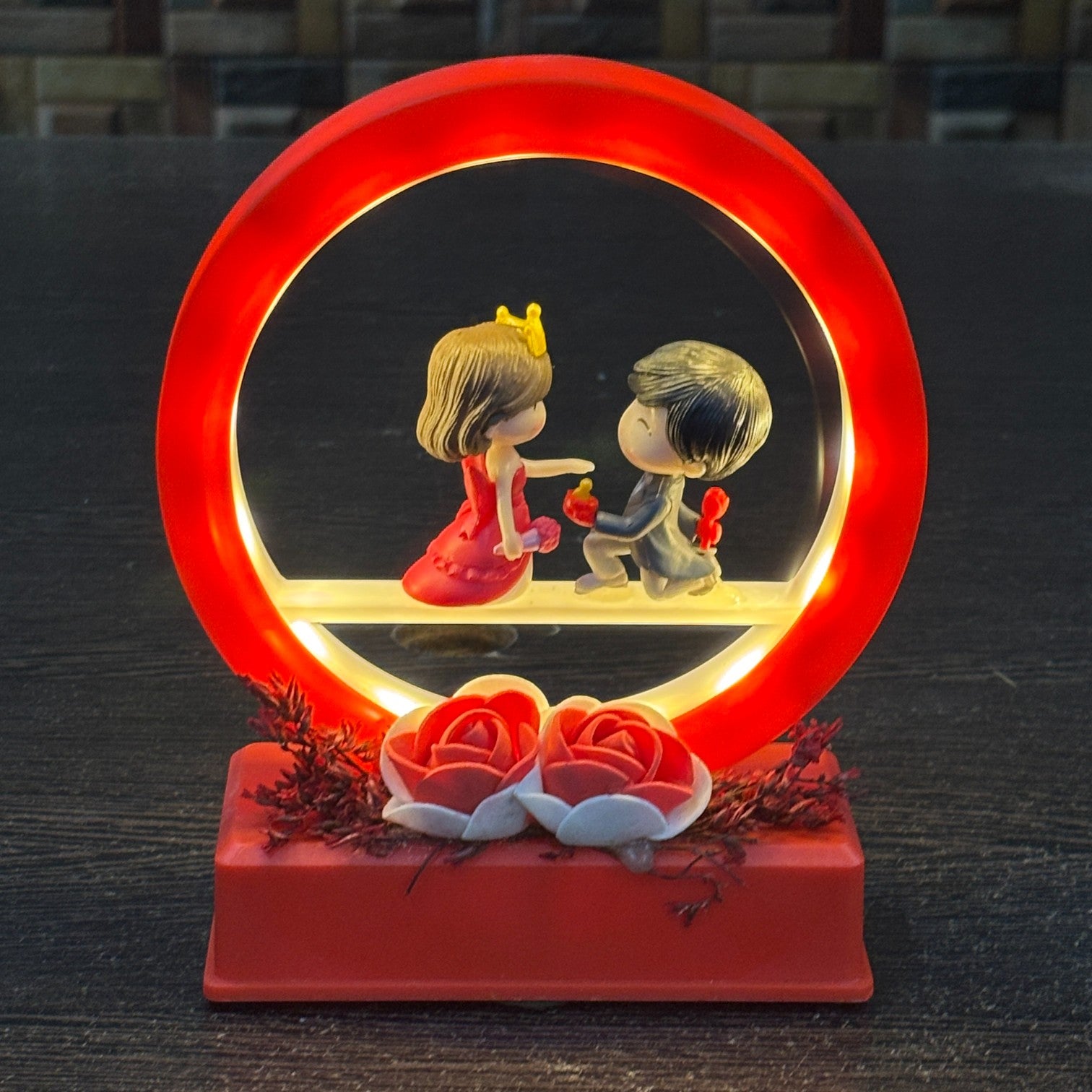 Couple Showpiece | Romantic Love Figurine | Decorative Plastic Sculpture for Home Decor, Bedroom & Living Room | Perfect Gift for Valentine, Anniversary & Wedding - 7 Inch - Apkamart