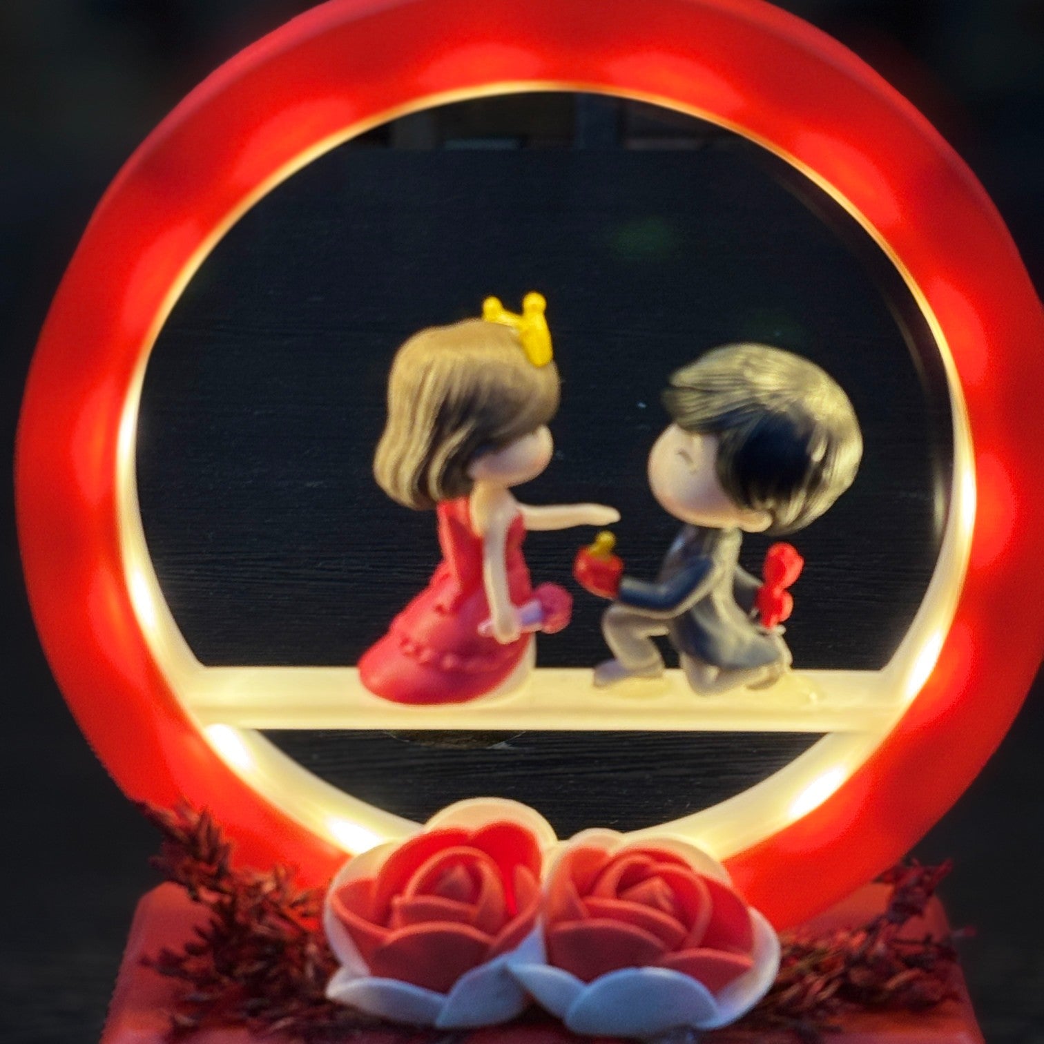 Couple Showpiece | Romantic Love Figurine | Decorative Plastic Sculpture for Home Decor, Bedroom & Living Room | Perfect Gift for Valentine, Anniversary & Wedding - 7 Inch - Apkamart