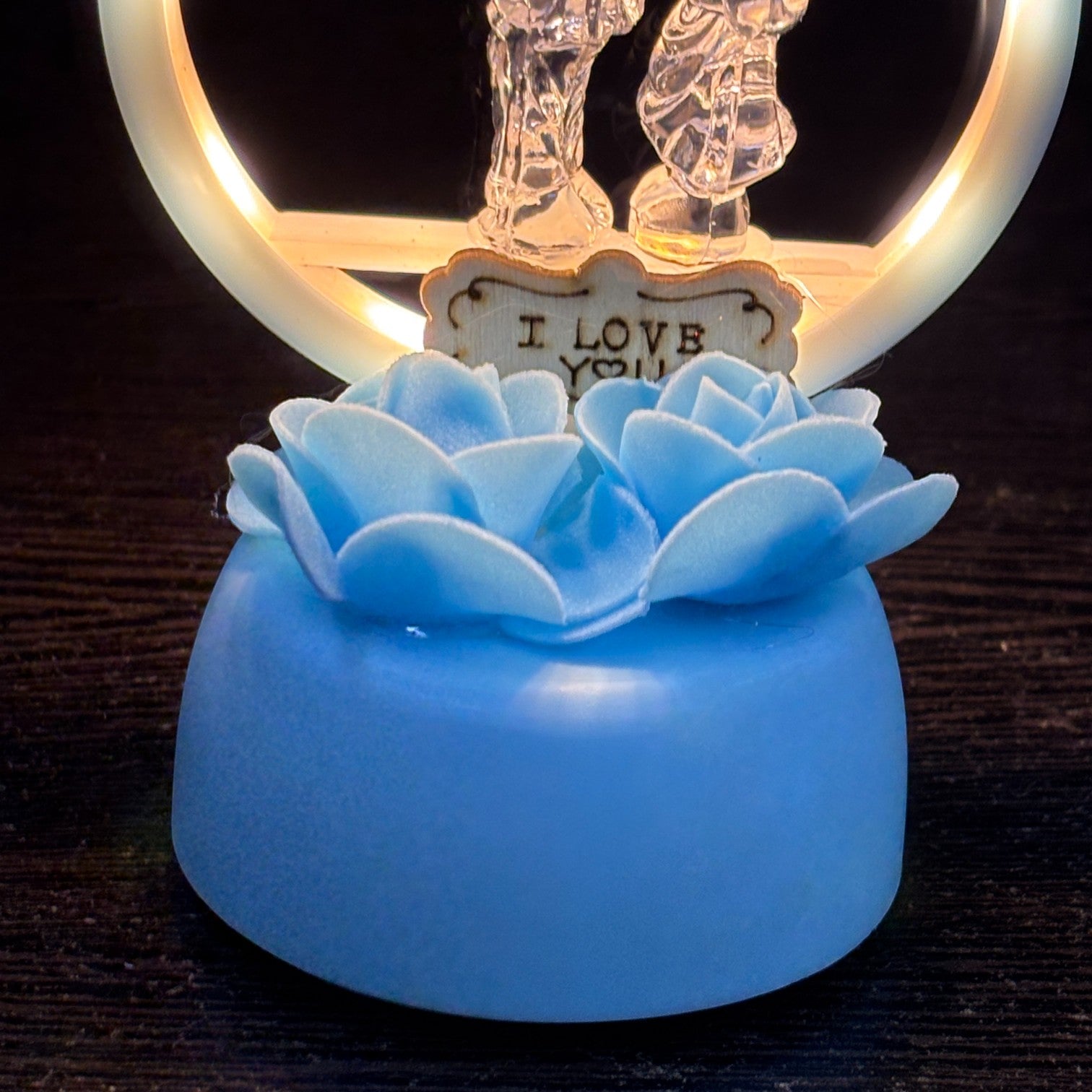 Romantic Couple Showpiece with LED Light | Decorative Love Figurine for Bedroom & Living Room Décor | Valentine, Anniversary & Wedding Gift for Couples - 6 Inch - Apkamart #Style_Design 1