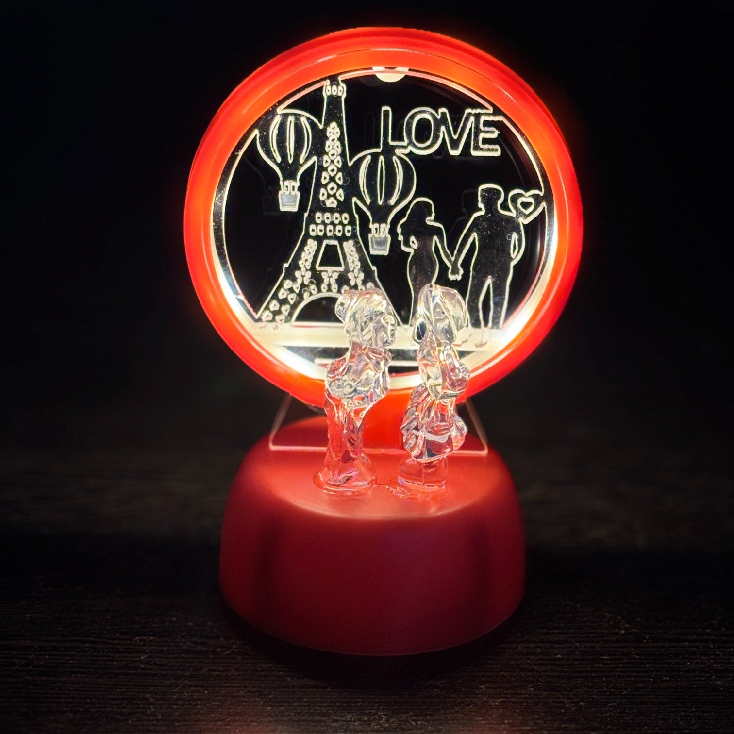 Romantic Couple Showpiece with LED Light | Decorative Love Figurine for Bedroom & Living Room Décor | Valentine, Anniversary & Wedding Gift for Couples - 6 Inch - Apkamart #Style_Design 2