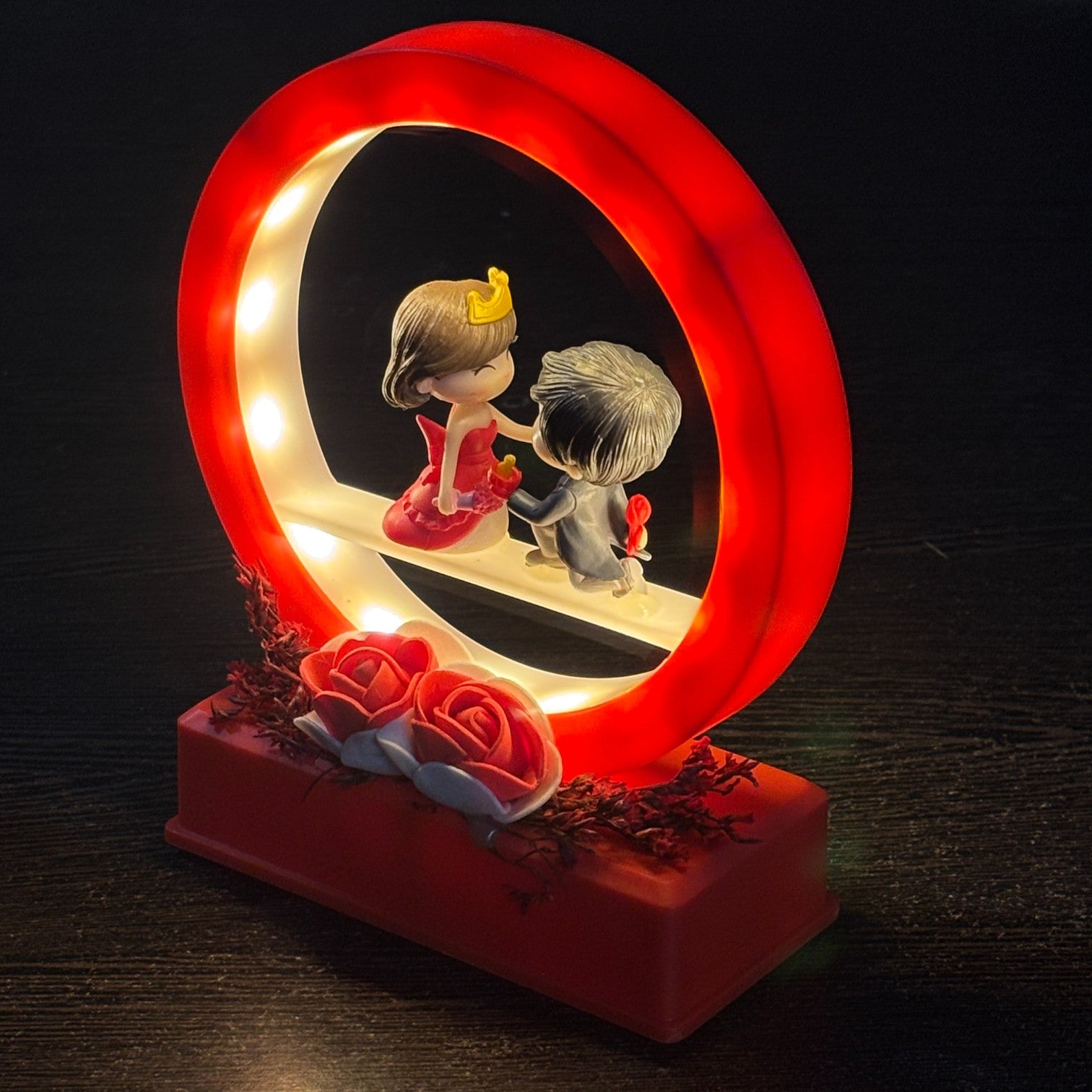 Couple Showpiece | Romantic Love Figurine | Decorative Plastic Sculpture for Home Decor, Bedroom & Living Room | Perfect Gift for Valentine, Anniversary & Wedding - 7 Inch - Apkamart