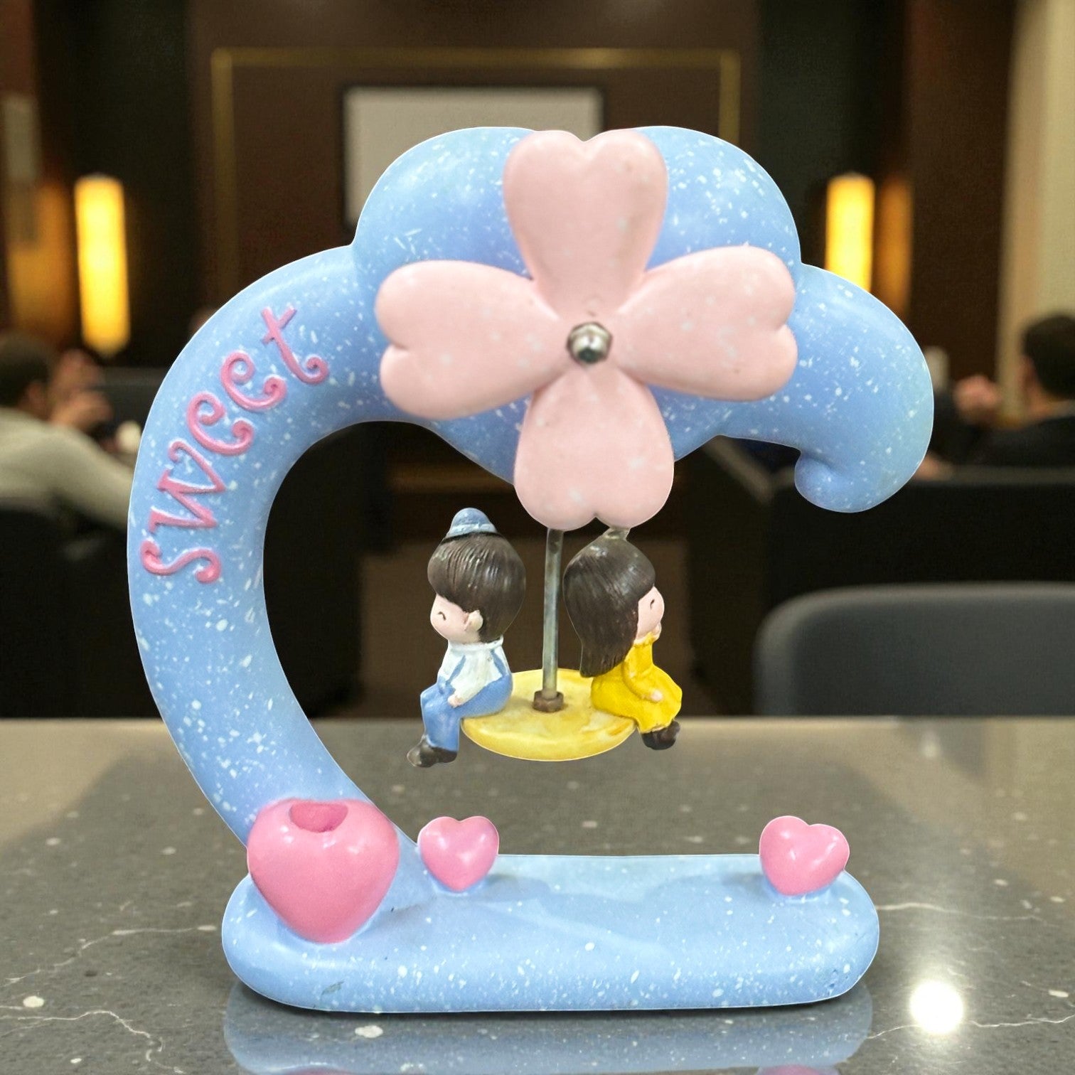 Couple Showpiece | Romantic Love Figurine for Home, Bedroom & Living Room Decor | Decorative Resin Couple Statue for Valentine, Anniversary & Gifting - 7 Inch - Apkamart