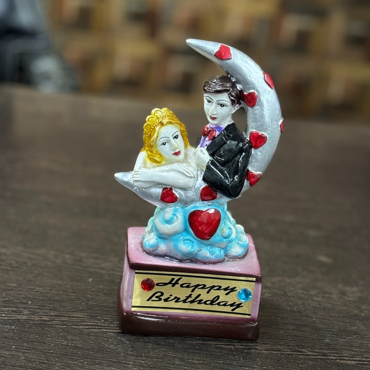 Couple Showpiece | Romantic Love Figurine | Decorative Resin Sculpture for Home Decor, Bedroom & Living Room | Perfect Gift for Anniversary & Valentine’s Day - 9 Inch - Apkamart