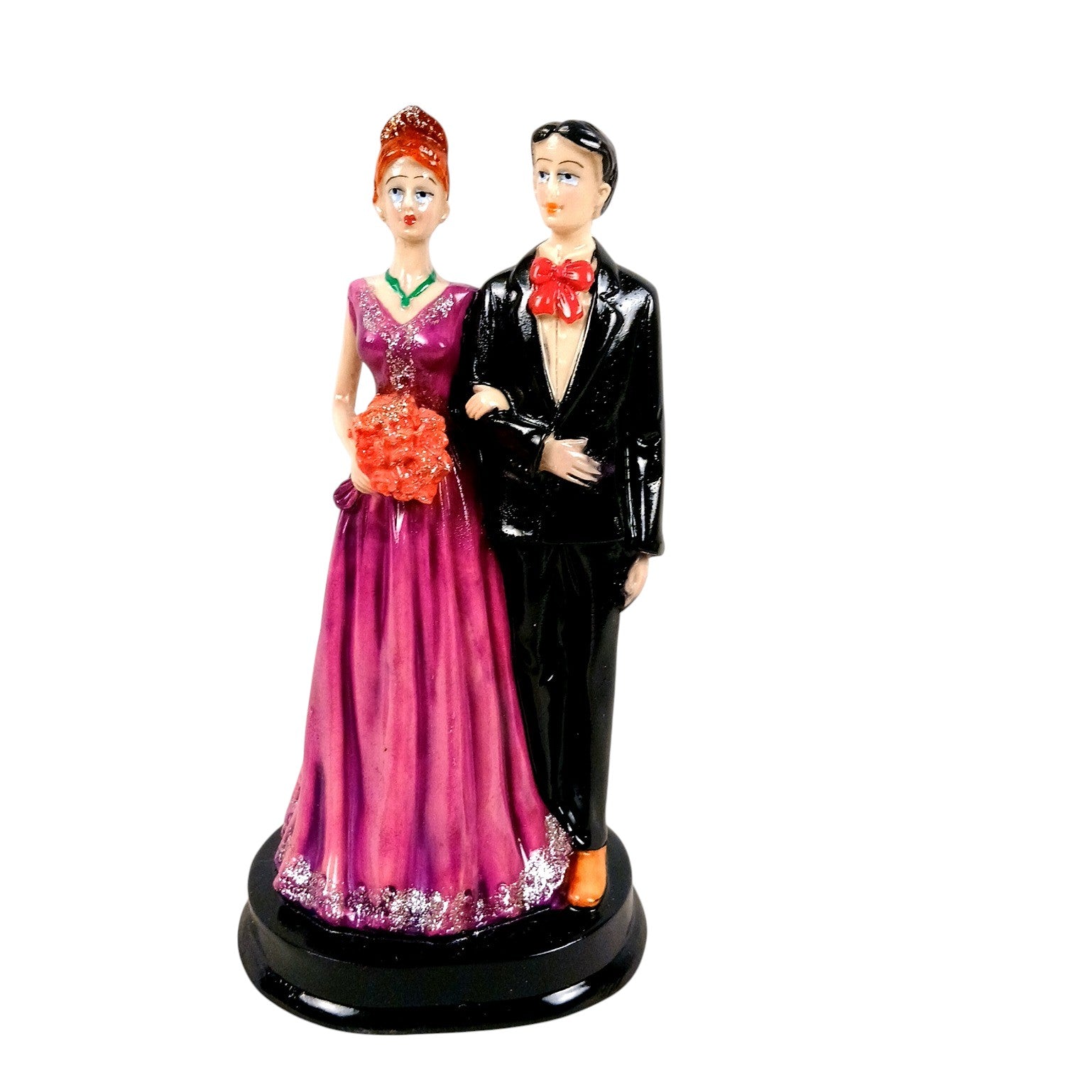 Romantic Couple Showpiece | Love Figurine Decorative Sculpture for Home Décor & Living Room | Romantic Figurine for Living Room, Bedroom & Gifting - 9 Inch - Apkamart