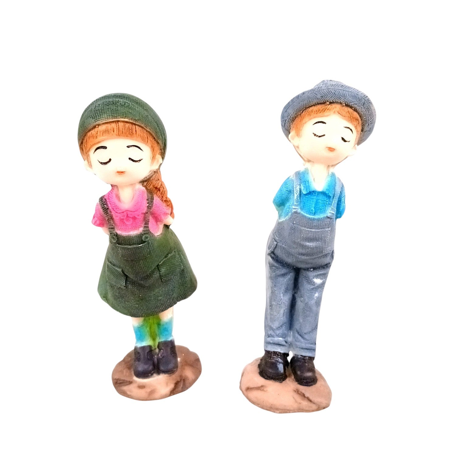 Romantic Couple Showpiece Set | Love Figurine Decorative Sculpture for Home Decor & Living Room | Valentine, Anniversary & Wedding Gift for Her & Him - 7 Inch (Set Of 2) - Apkamart