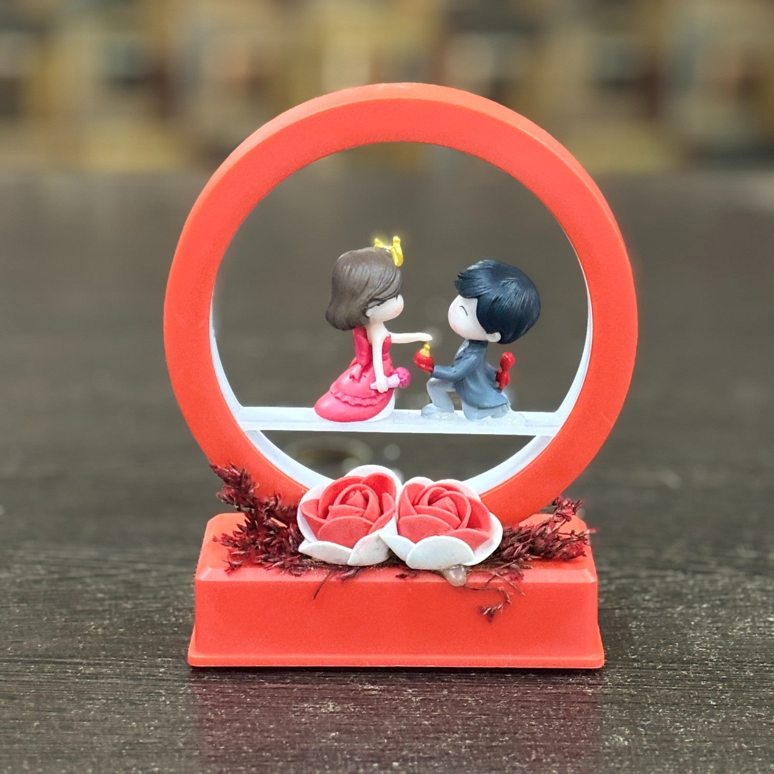 Couple Showpiece | Romantic Love Figurine | Decorative Plastic Sculpture for Home Decor, Bedroom & Living Room | Perfect Gift for Valentine, Anniversary & Wedding - 7 Inch - Apkamart