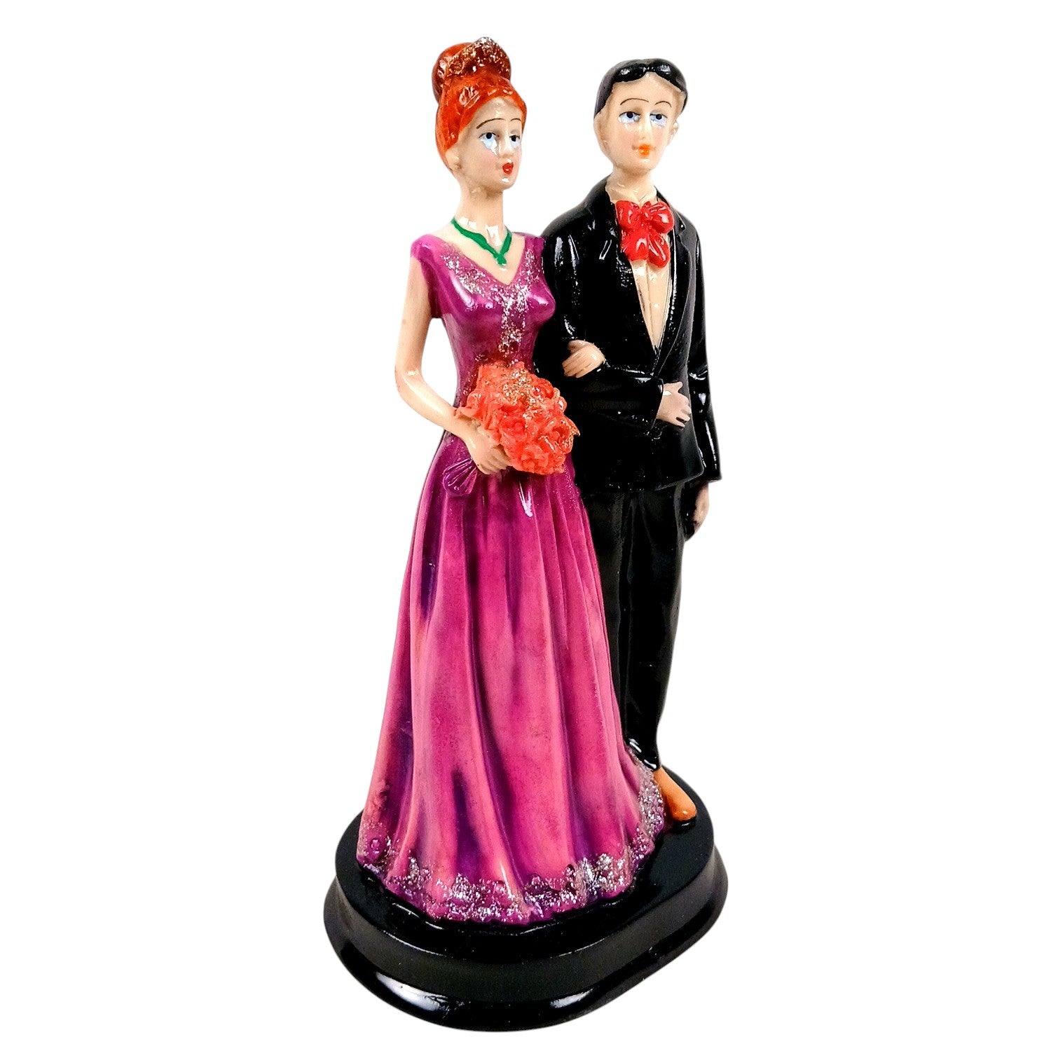Romantic Couple Showpiece | Love Figurine Decorative Sculpture for Home Décor & Living Room | Romantic Figurine for Living Room, Bedroom & Gifting - 9 Inch - Apkamart
