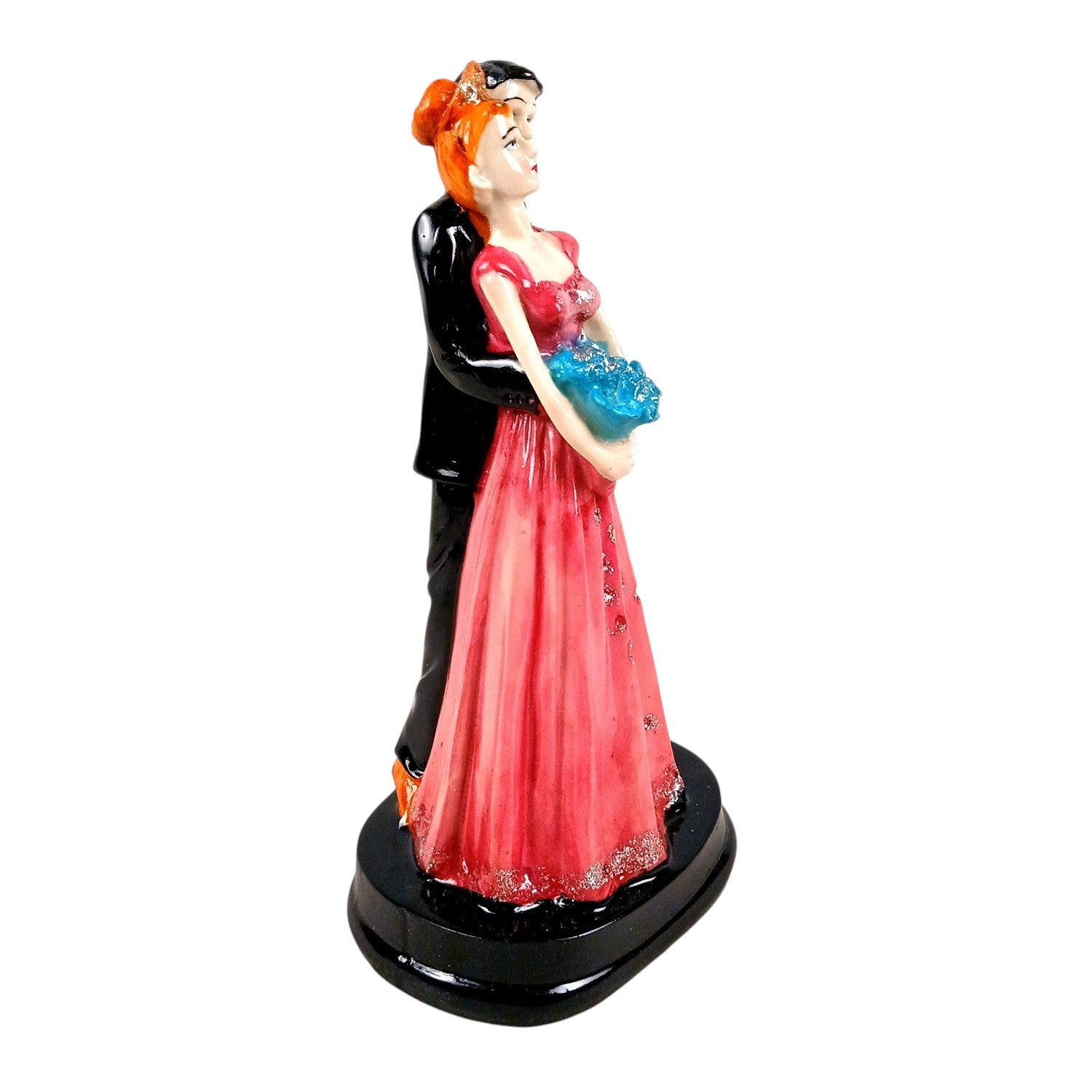 Romantic Couple Showpiece | Love Figurine Decorative Sculpture for Home Décor & Living Room | Valentine, Anniversary & Wedding Gift for Her & Him - 9 Inch - Apkamart